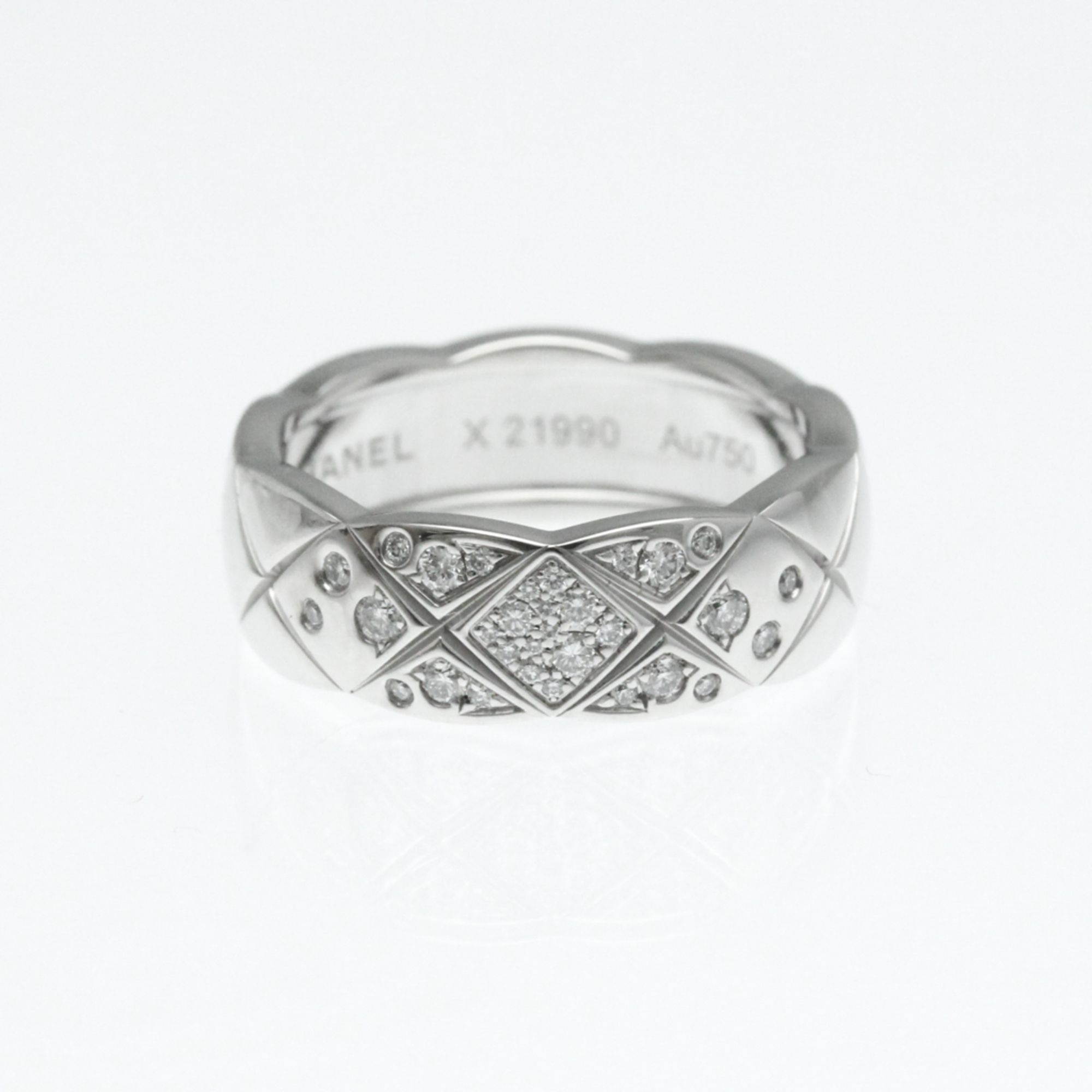 Chanel Coco Crush Medium Diamond Ring White Gold (18K) Fashion Diamond Band Ring Silver