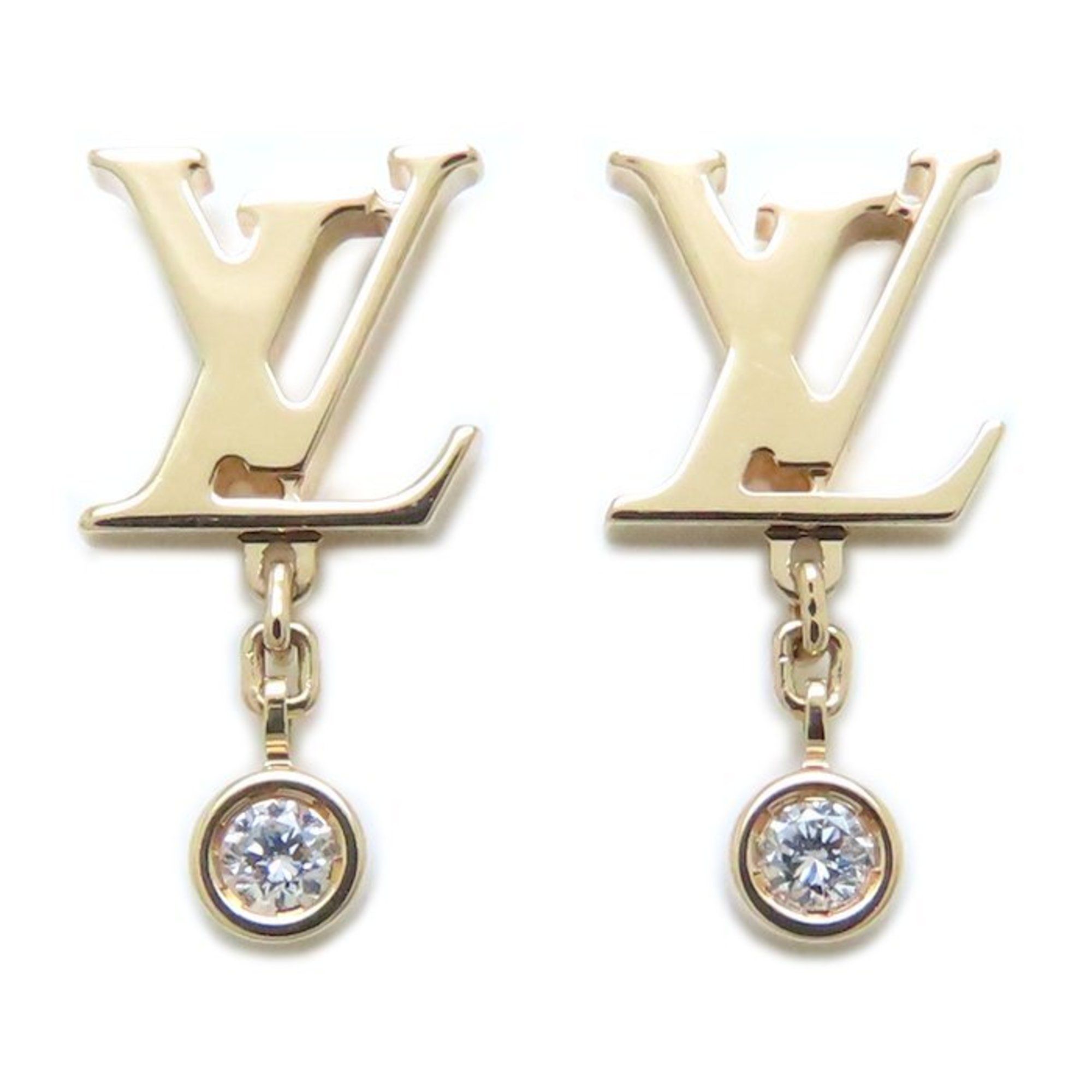 LOUIS VUITTON Idylle Blossom Diamond Earrings, Set of 2 (Single Earrings) Q96549, 18K Pink Gold (Pro