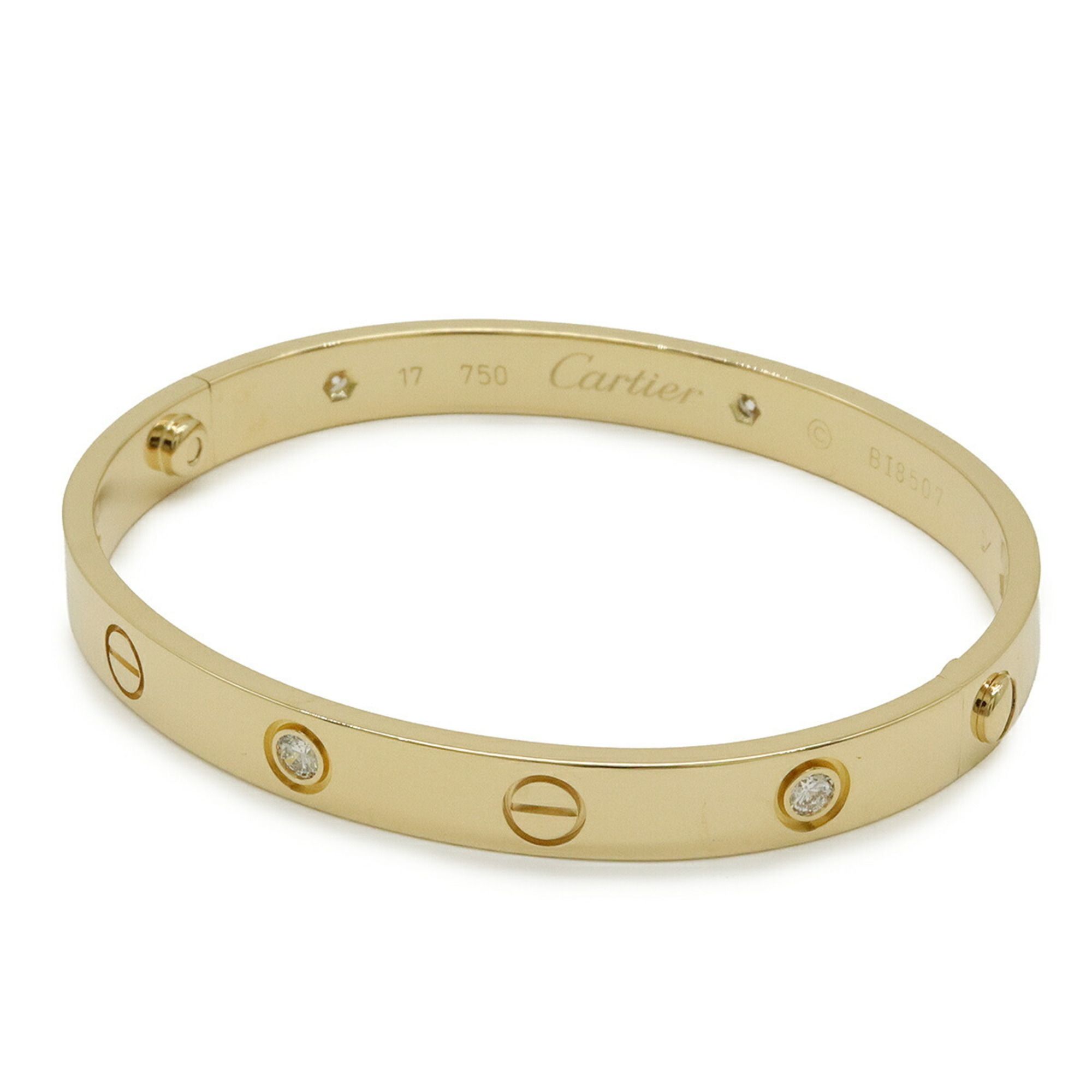 Cartier LOVE L?VE Bracelet Bangle 18KYG Yellow Gold 6PD Diamond #17