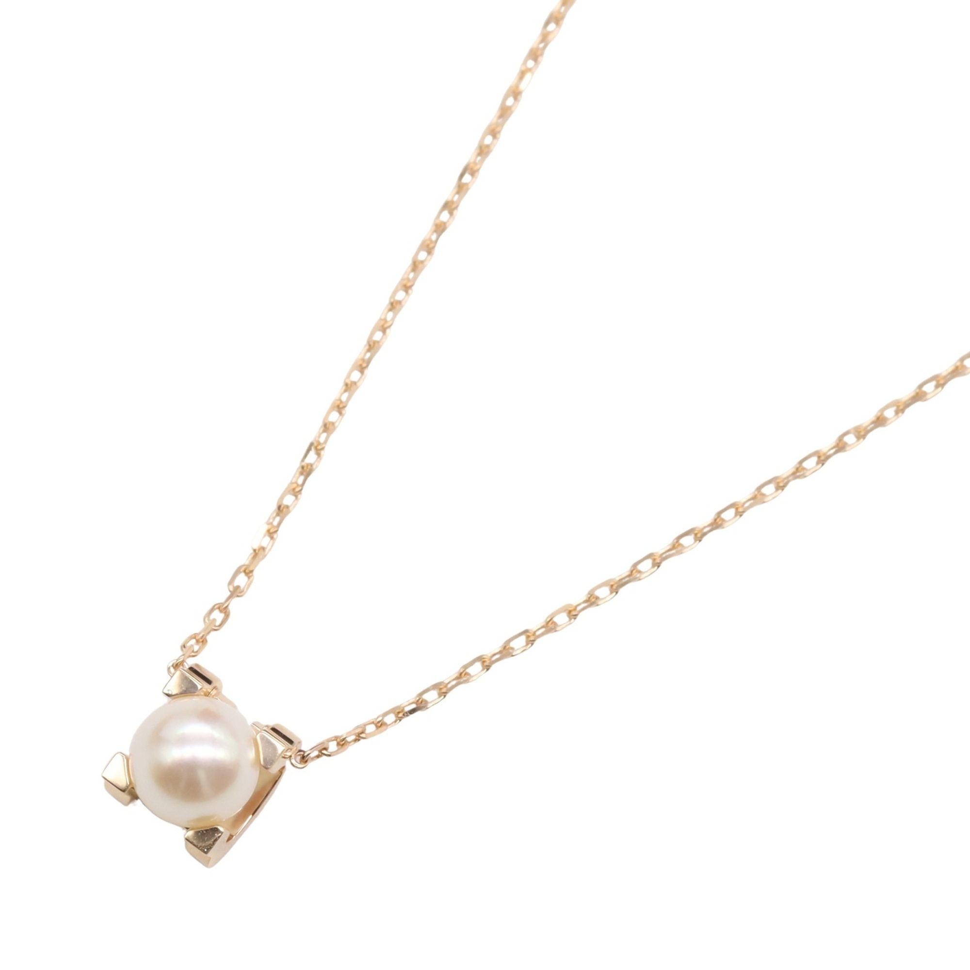 Cartier Pearl C Deux Necklace, 18K Pink Gold, Women's, White