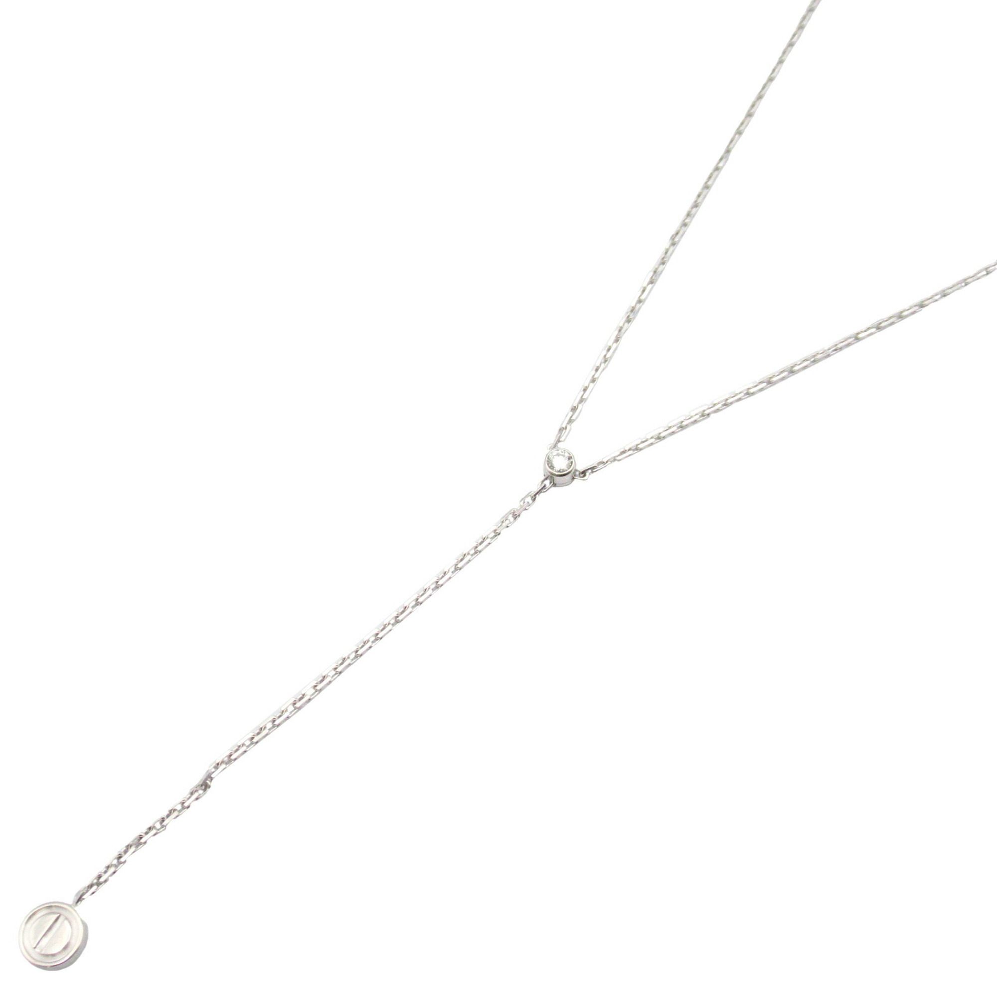 Cartier Love Pastille Diamond Necklace 18KWG (White Gold) Ladies Clear
