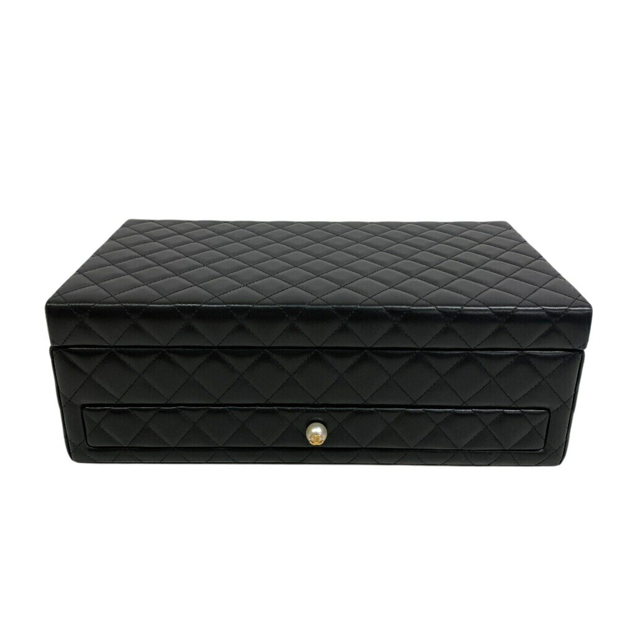 CHANEL Case Matelasse Black Unisex