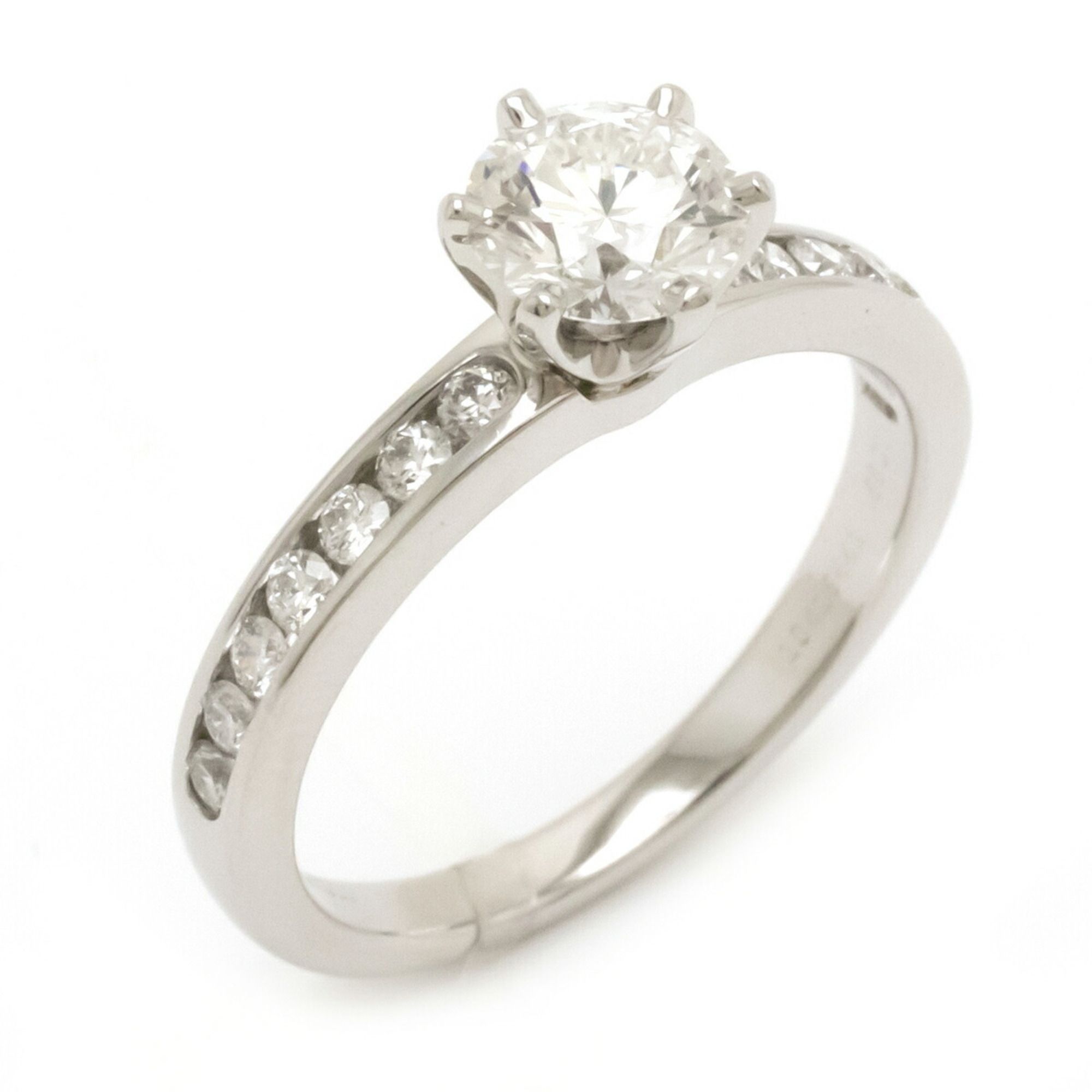 TIFFANY&Co. Tiffany Setting Engagement Ring Channel Set Diamond Band Pt950 Platinum D0.66ct No. 10