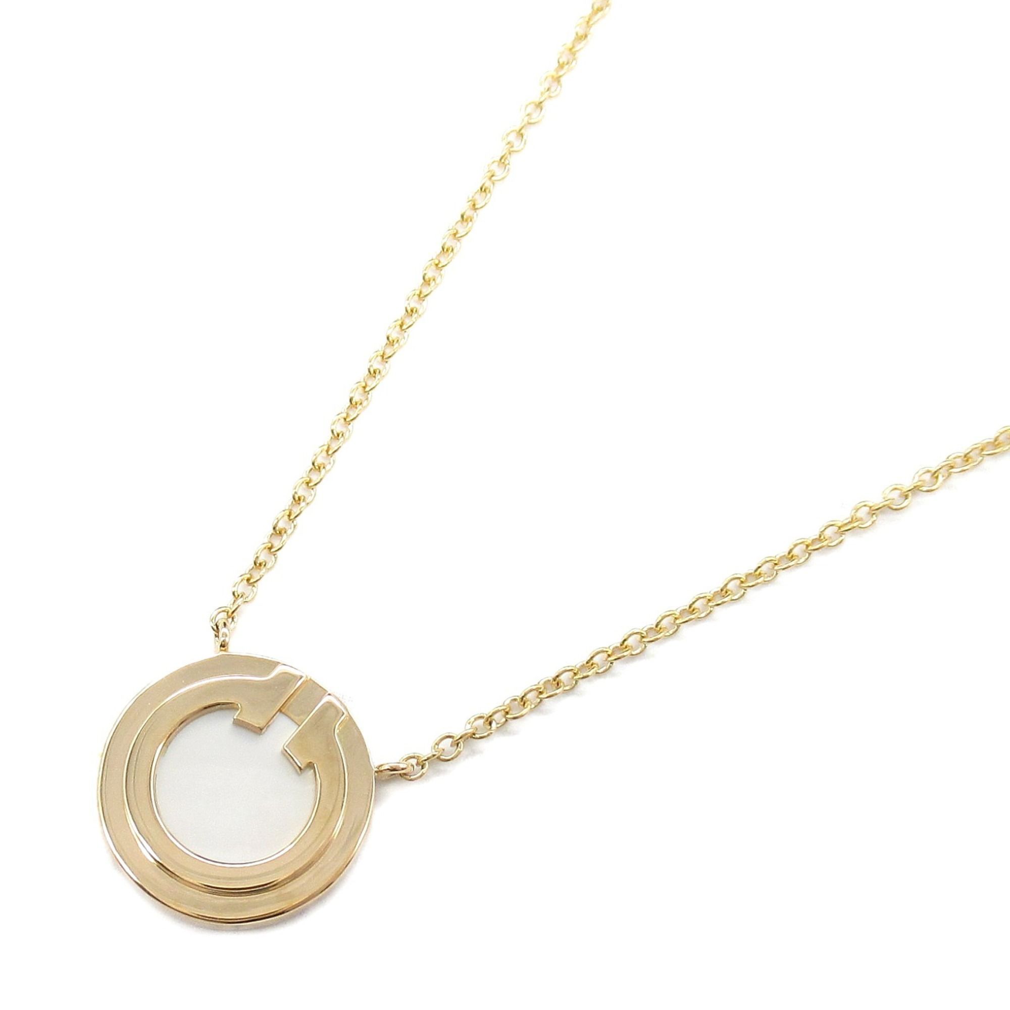 Tiffany & Co. T-Toe Circle Mother-of-Pearl Necklace, 18K Pink Gold, White Mother-of-Pearl, Women's