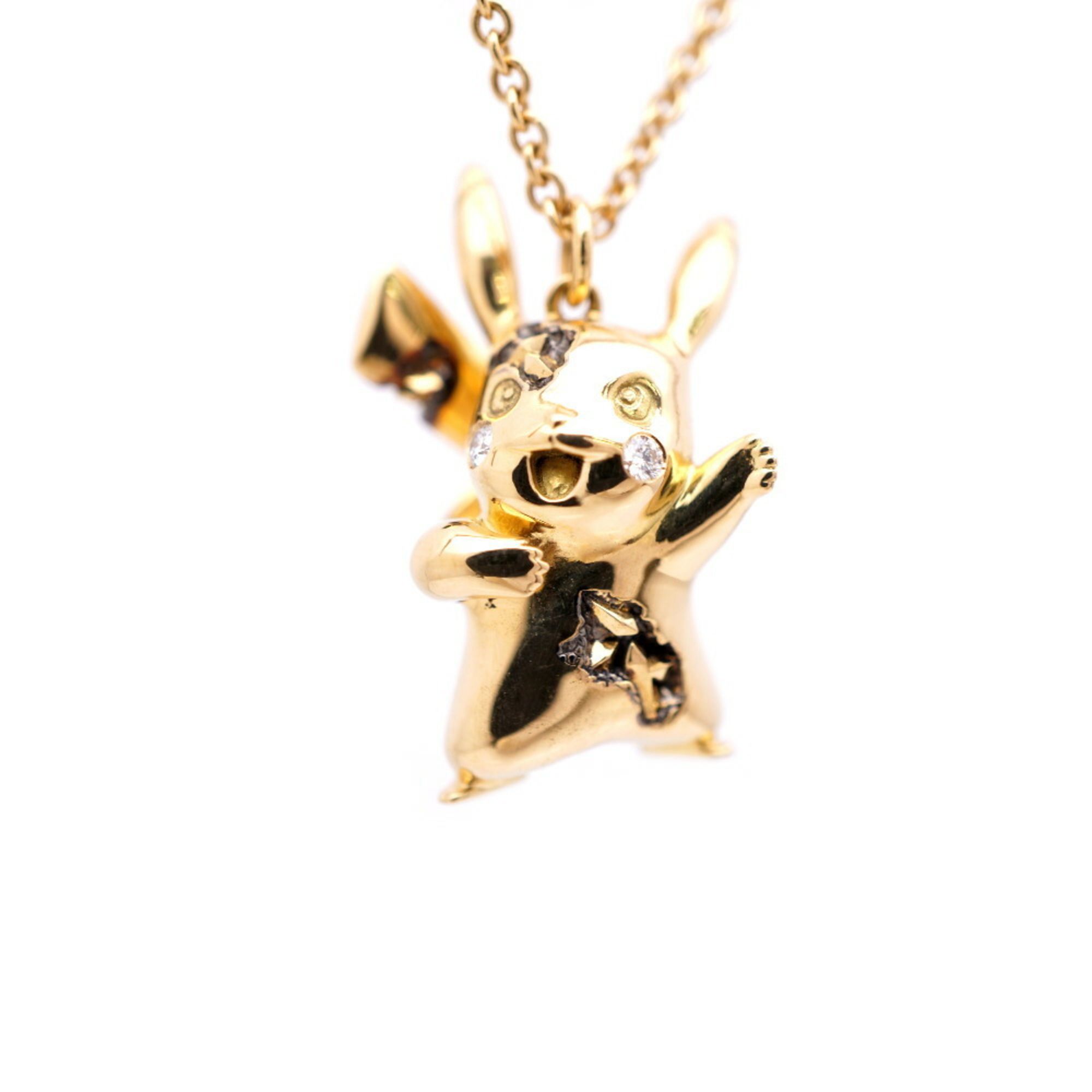 Tiffany Daniel Arsham Pokemon Collaboration Pikachu K18YG/Diamond Necklace 750YG Gold Diamond 0087TI