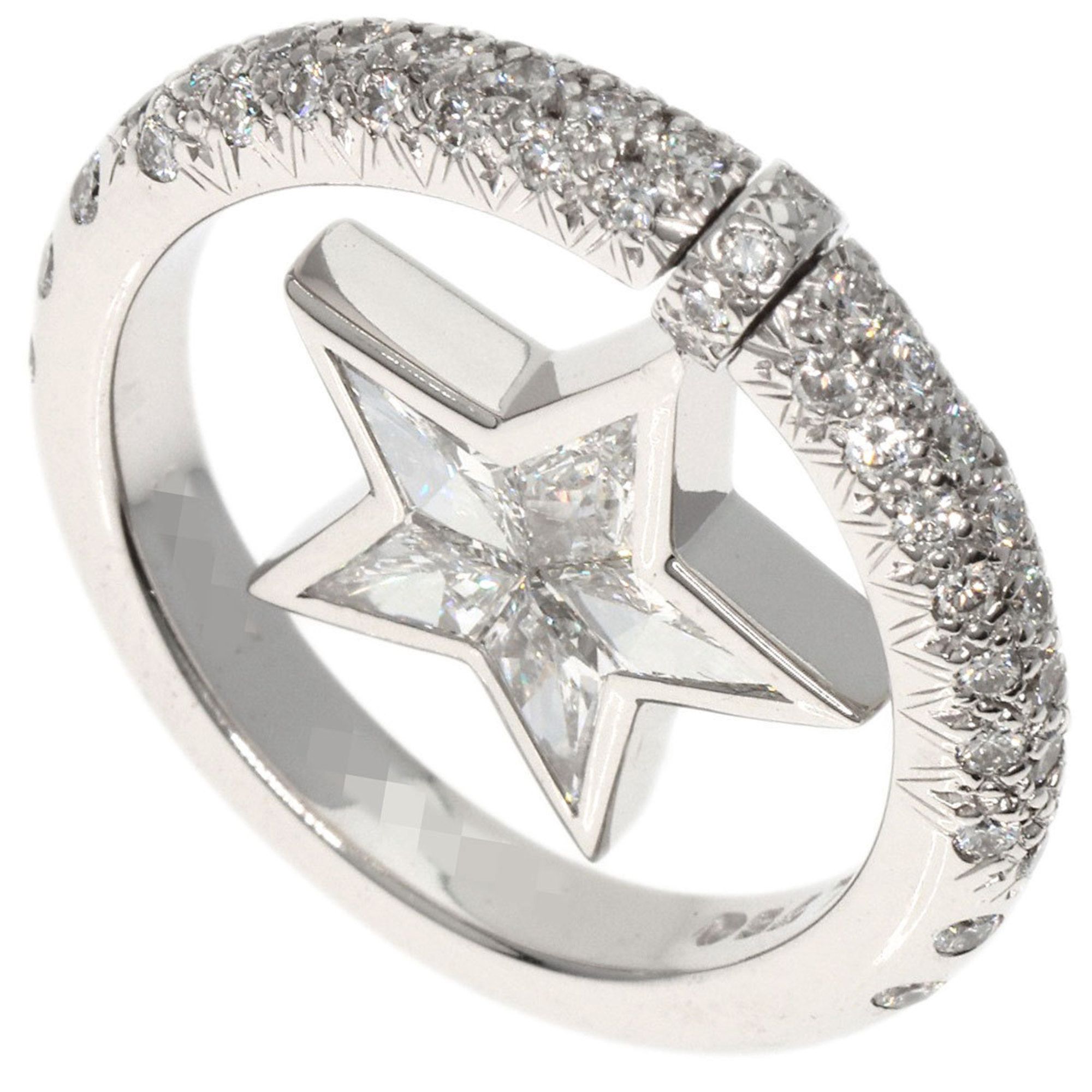 Chanel Comet Diamond Ring, 18K White Gold, Women's