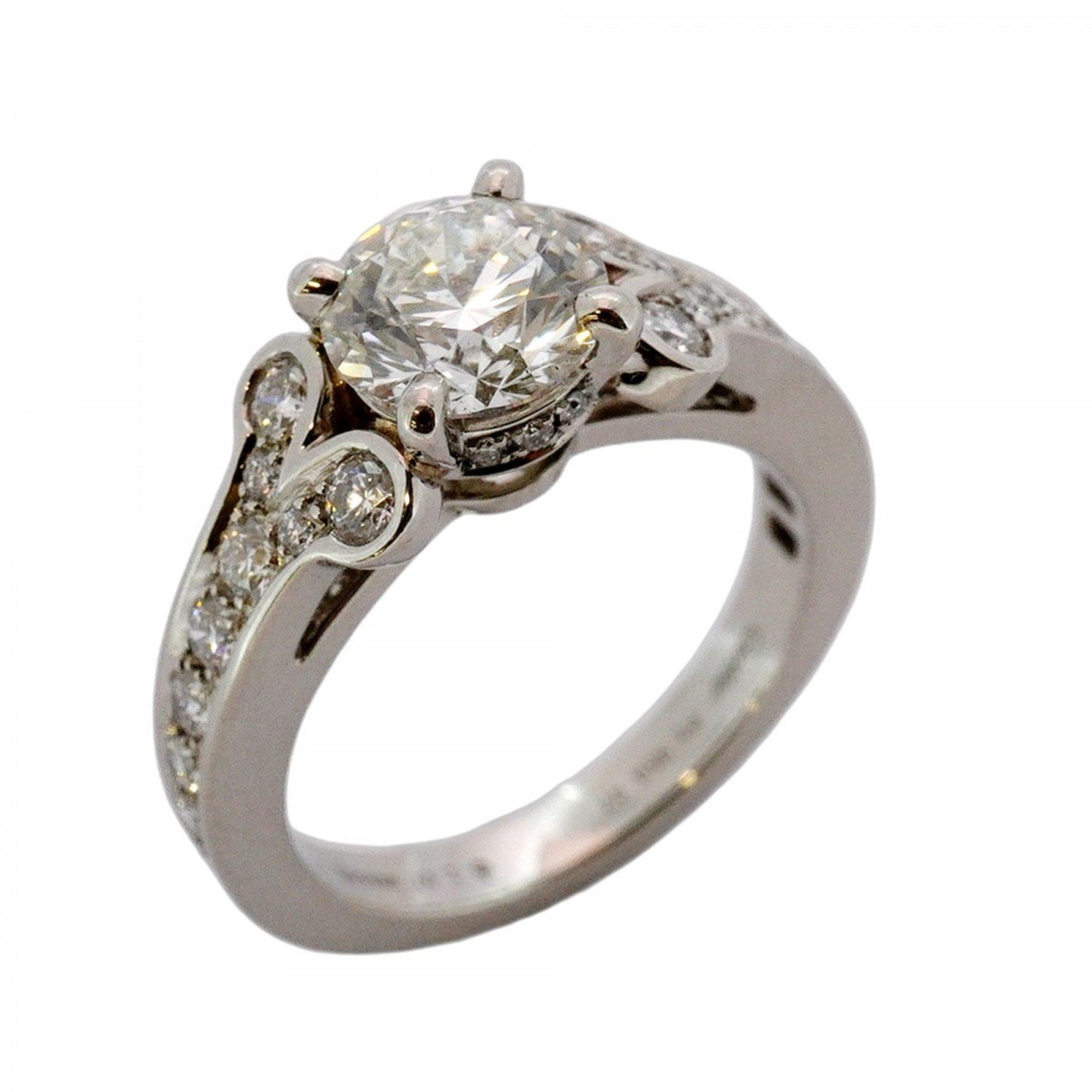 Cartier Ballerina Half Eternity Ring, Pt950 Platinum with 1.07ct Diamonds, #47, Women's