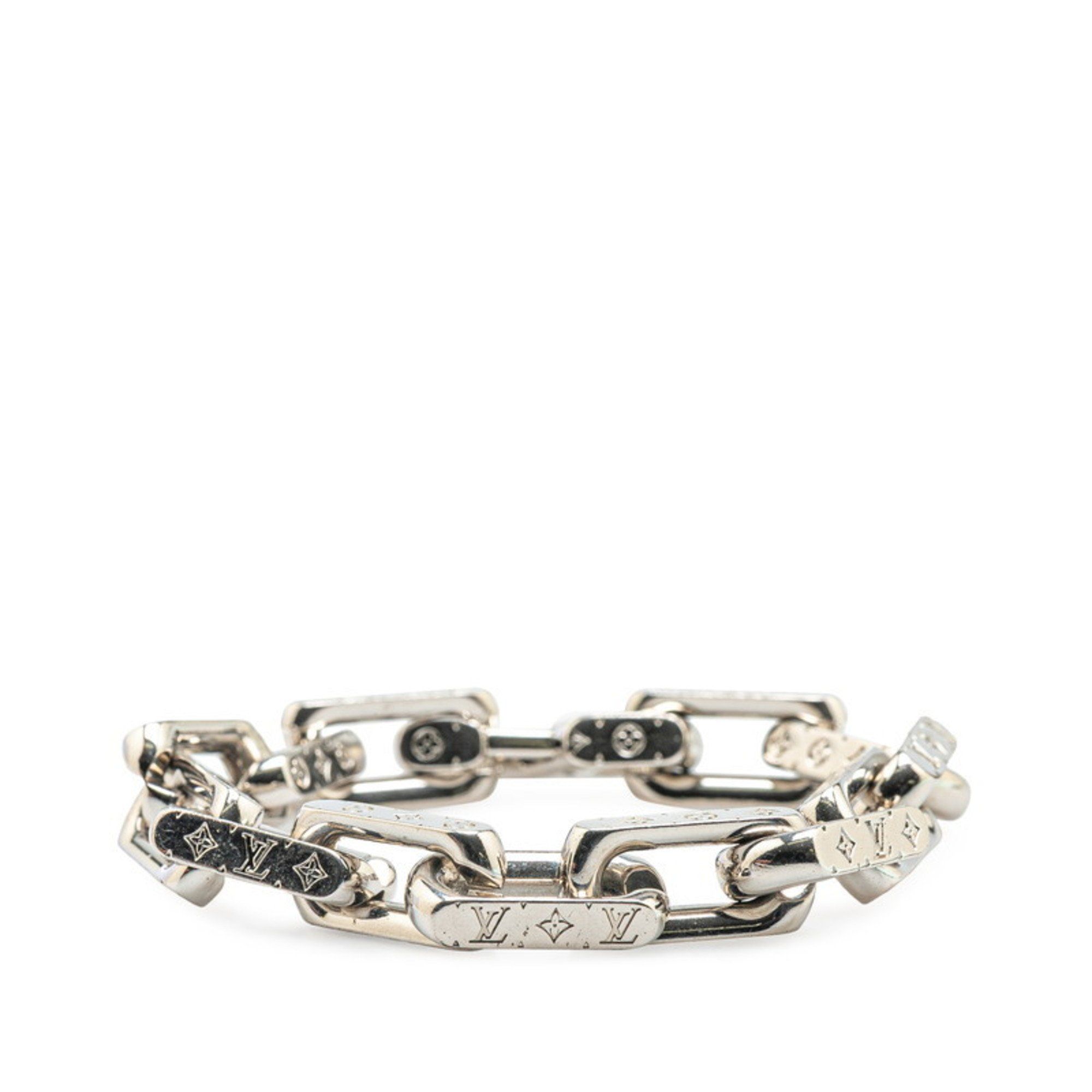 Louis Vuitton Monogram Chain Bracelet #M M64223 Silver Metal Men's LOUIS VUITTON