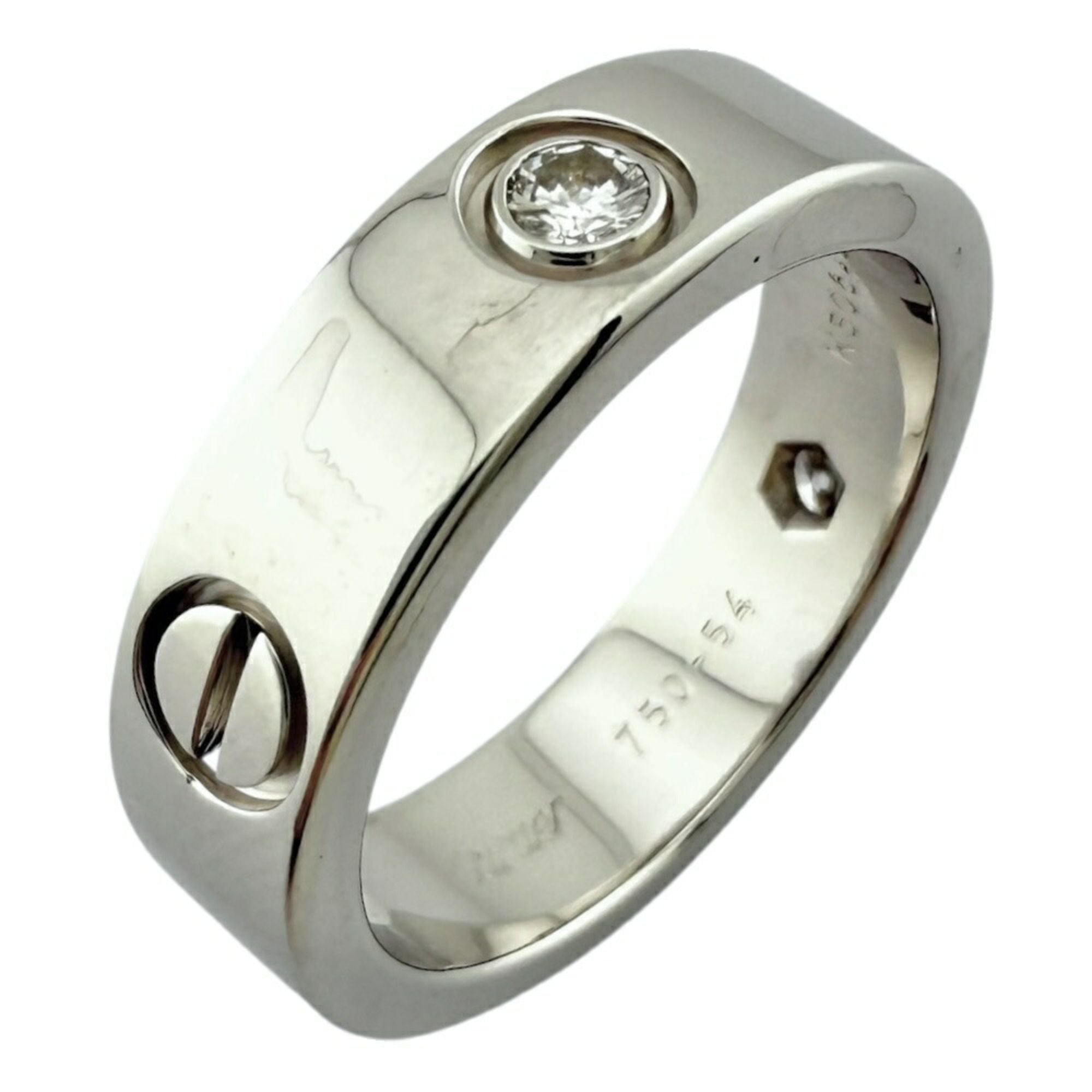 Cartier Love Ring, size 14, 18K, diamond, women's, CARTIER