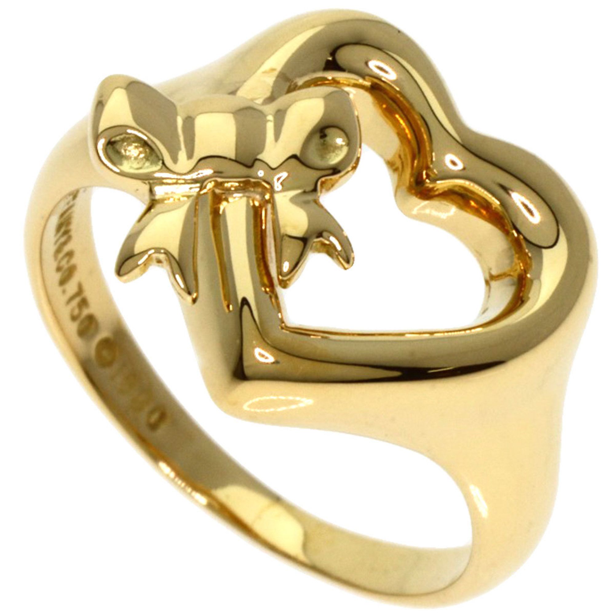 Tiffany Heart Ribbon Ring, 18K Yellow Gold, Women's, TIFFANY&Co.