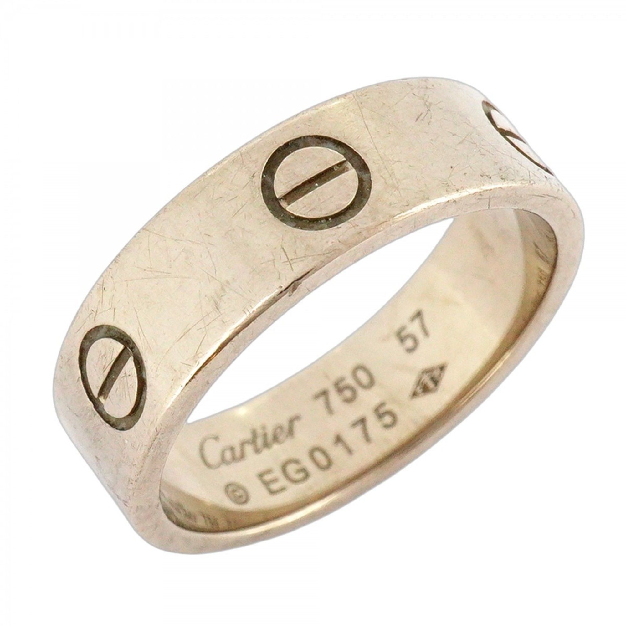 Cartier Love Ring 18K White Gold #57 Men's