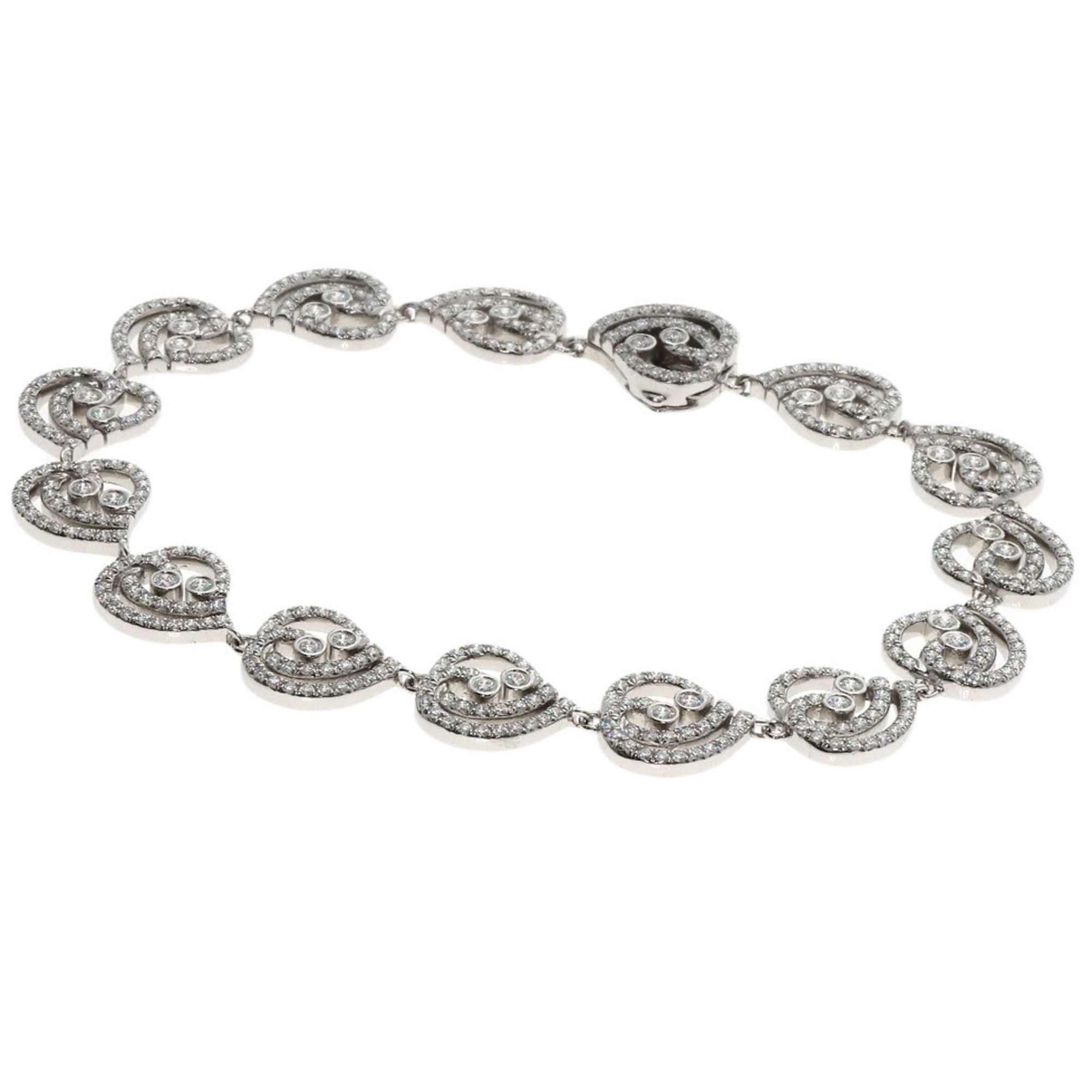 Tiffany & Co. Enchant Heart Diamond Bracelet in Platinum PT950 for Women.