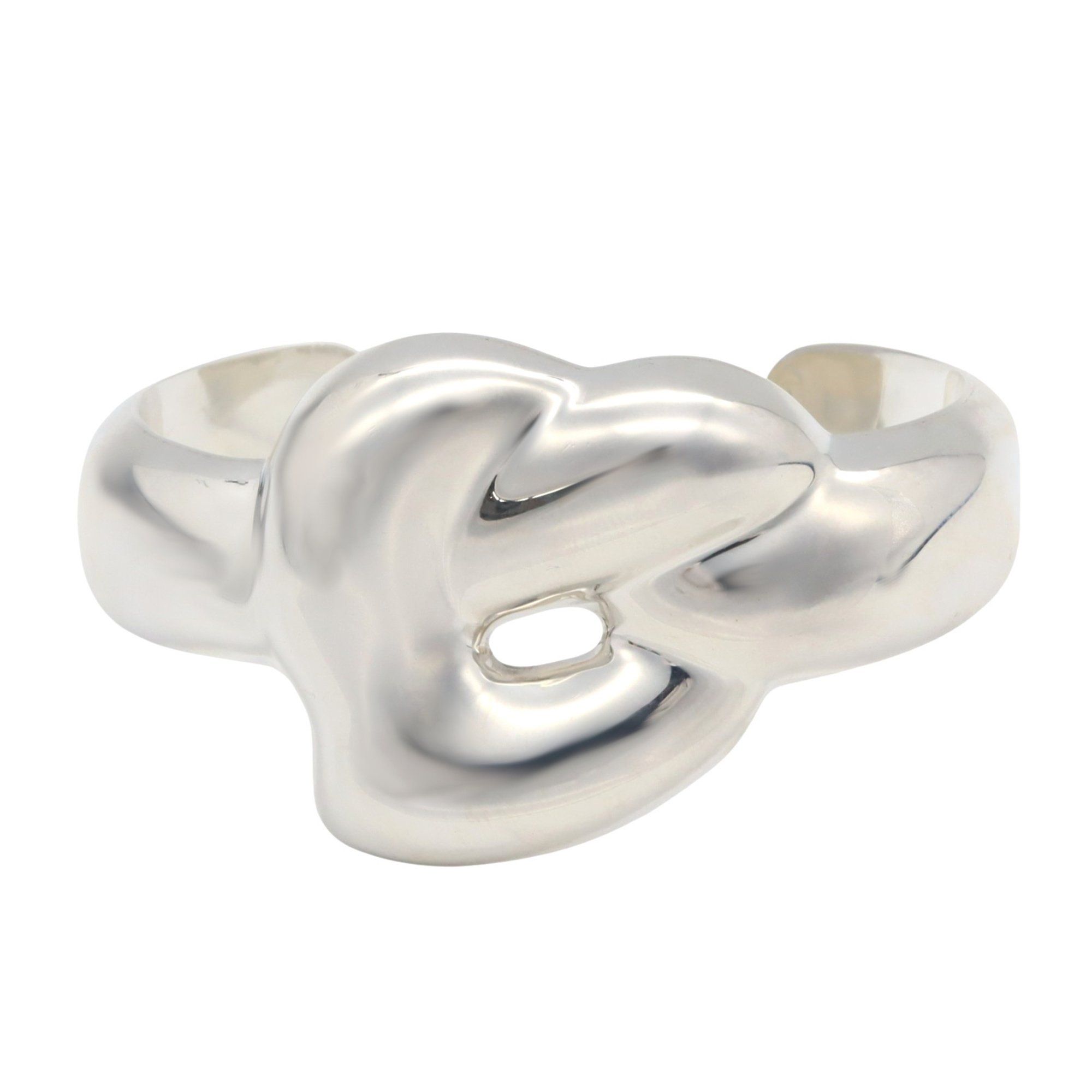Tiffany & Co. Wide Knot Bone Cuff Bracelet, 925 Sterling Silver, Women's