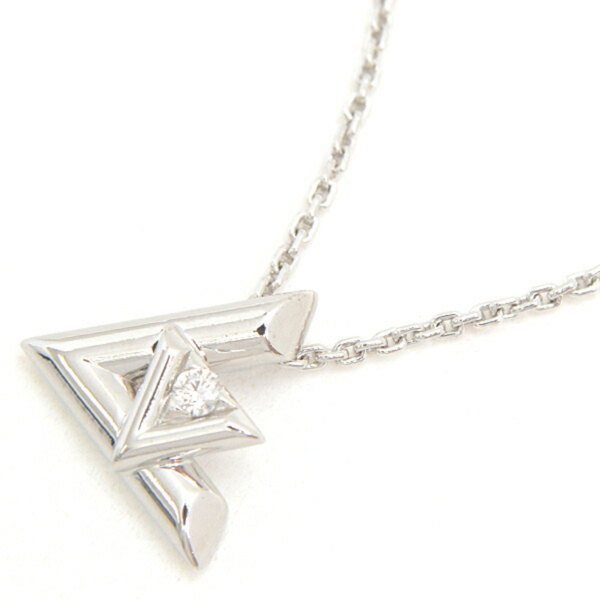 Louis Vuitton Necklace Women's Volt One PM White Gold Q93806 750WG
