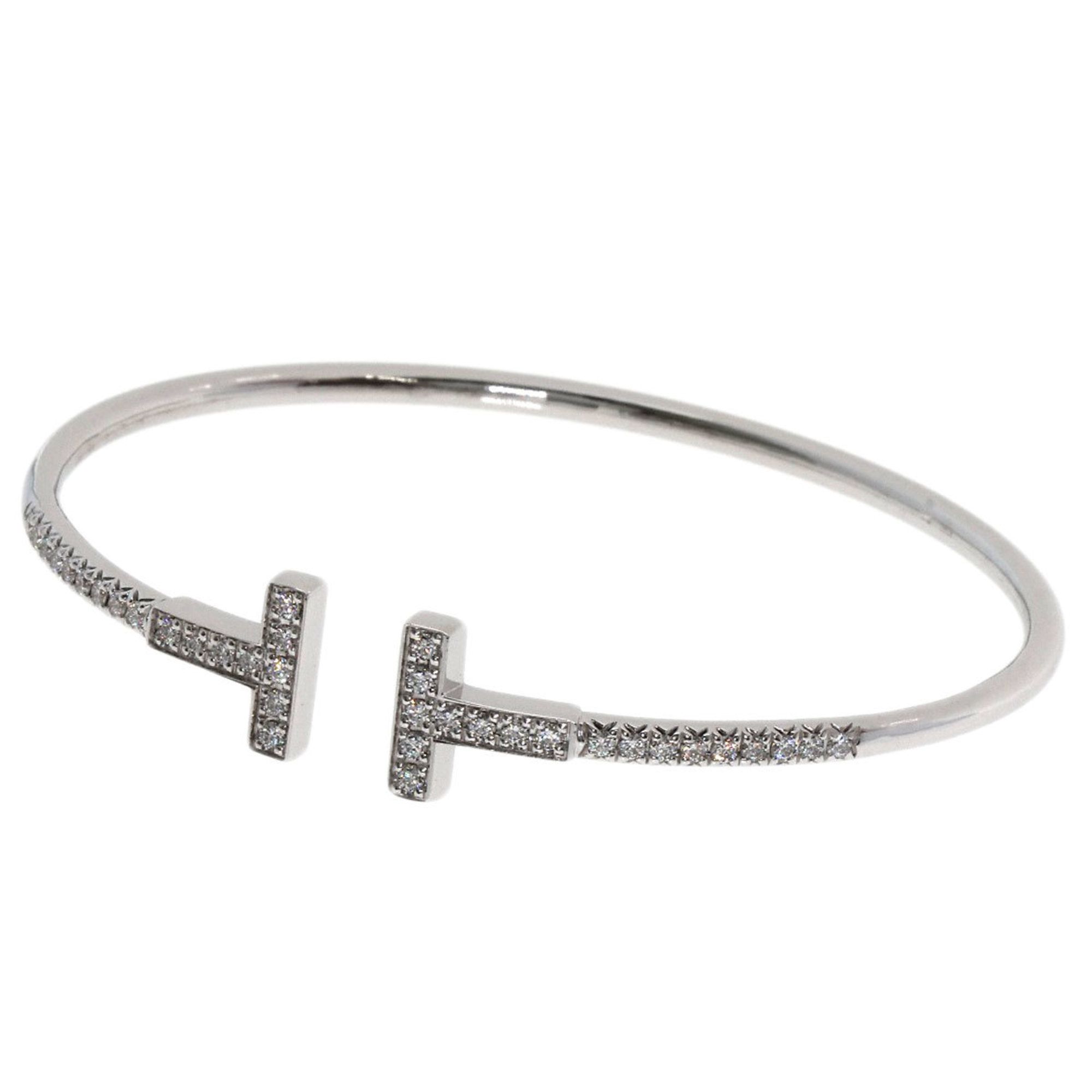 Tiffany T-Wire Diamond Bracelet in 18K White Gold for Women. TIFFANY & Co.