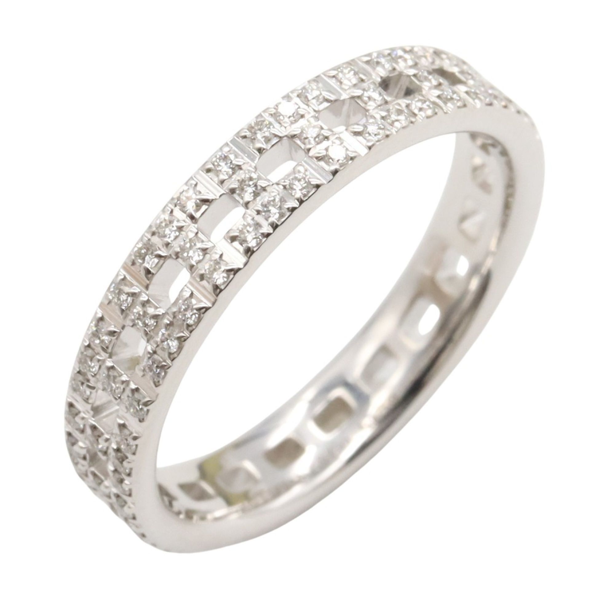 Tiffany & Co. T True Narrow Diamond Ring, 18K White Gold with Diamonds, Clear, for Women