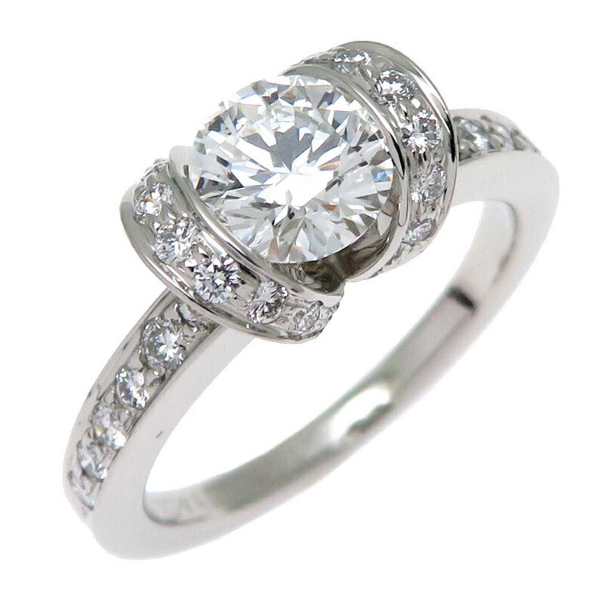 Tiffany 0.68ct Ribbon Diamond Women's Ring, Pt950 Platinum, Size 7.5