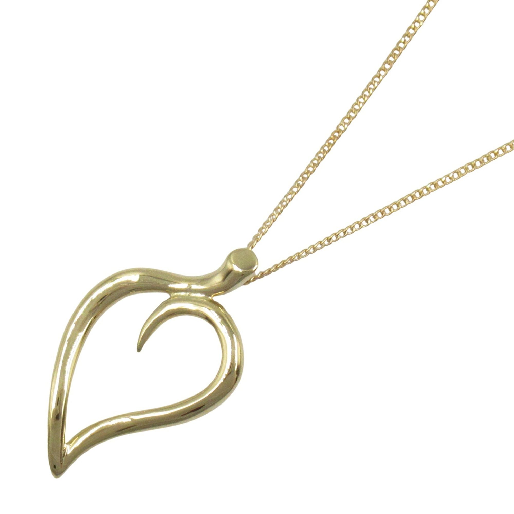 Tiffany & Co. Leaf Heart Necklace, 18K Yellow Gold, Women's, Gold
