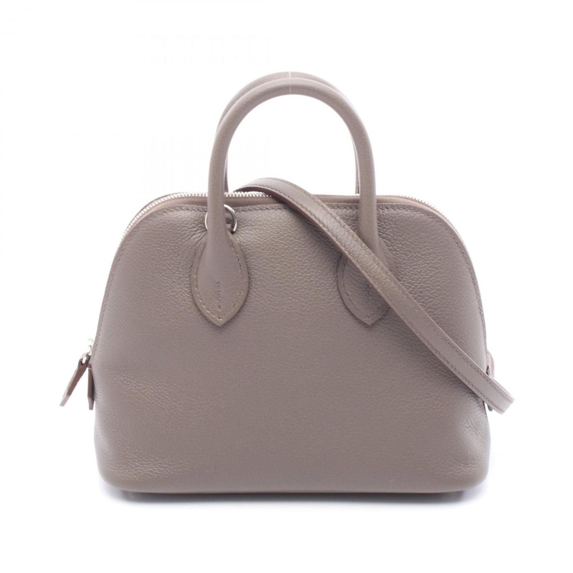 Hermes HERMES Bolide 1923 Mini Verso Handbag Leather Evercolor Women's Gray