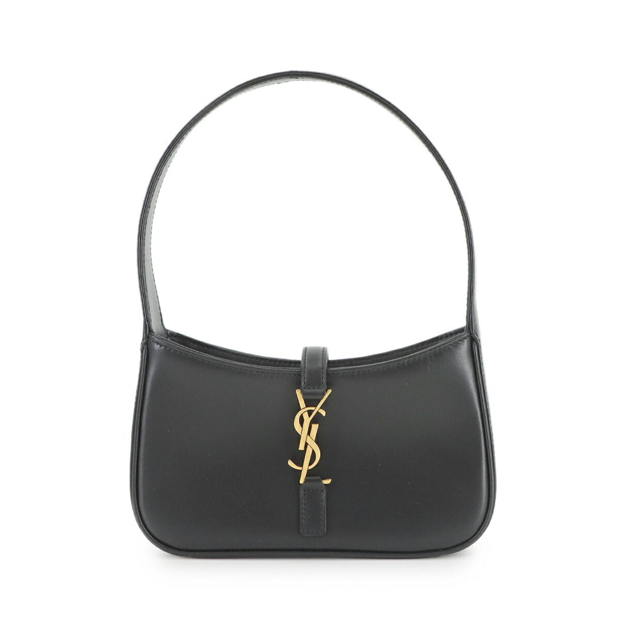 Saint Laurent LE5A7 Cassandra Mini Handbag in Black Leather with Gold Hardware (Product Code: 710318