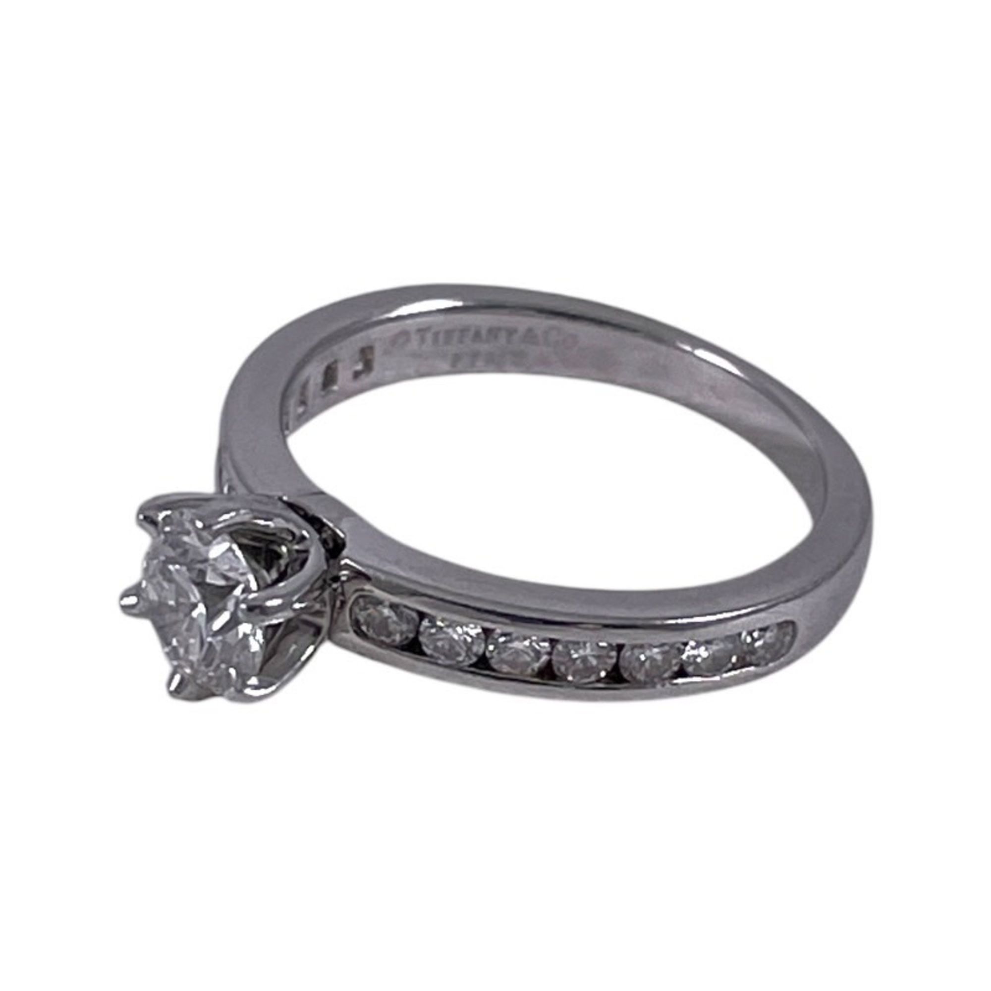 TIFFANY & Co. Tiffany Solitaire Channel Setting Ring in Pt950 Platinum with Diamonds, D0.42mm, G, VS