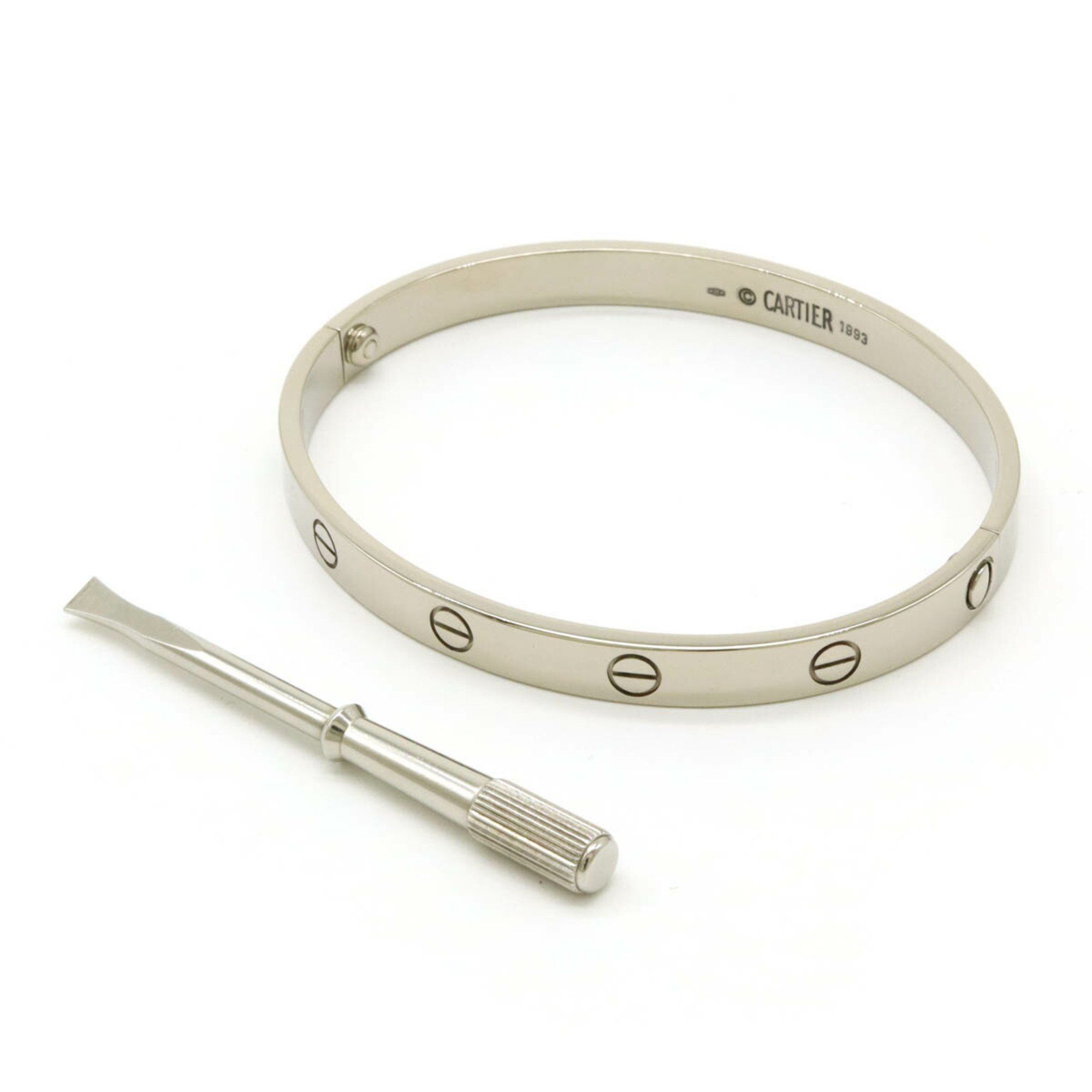 Cartier LOVE L?VE Bracelet Bangle K18WG 750WG White Gold #19