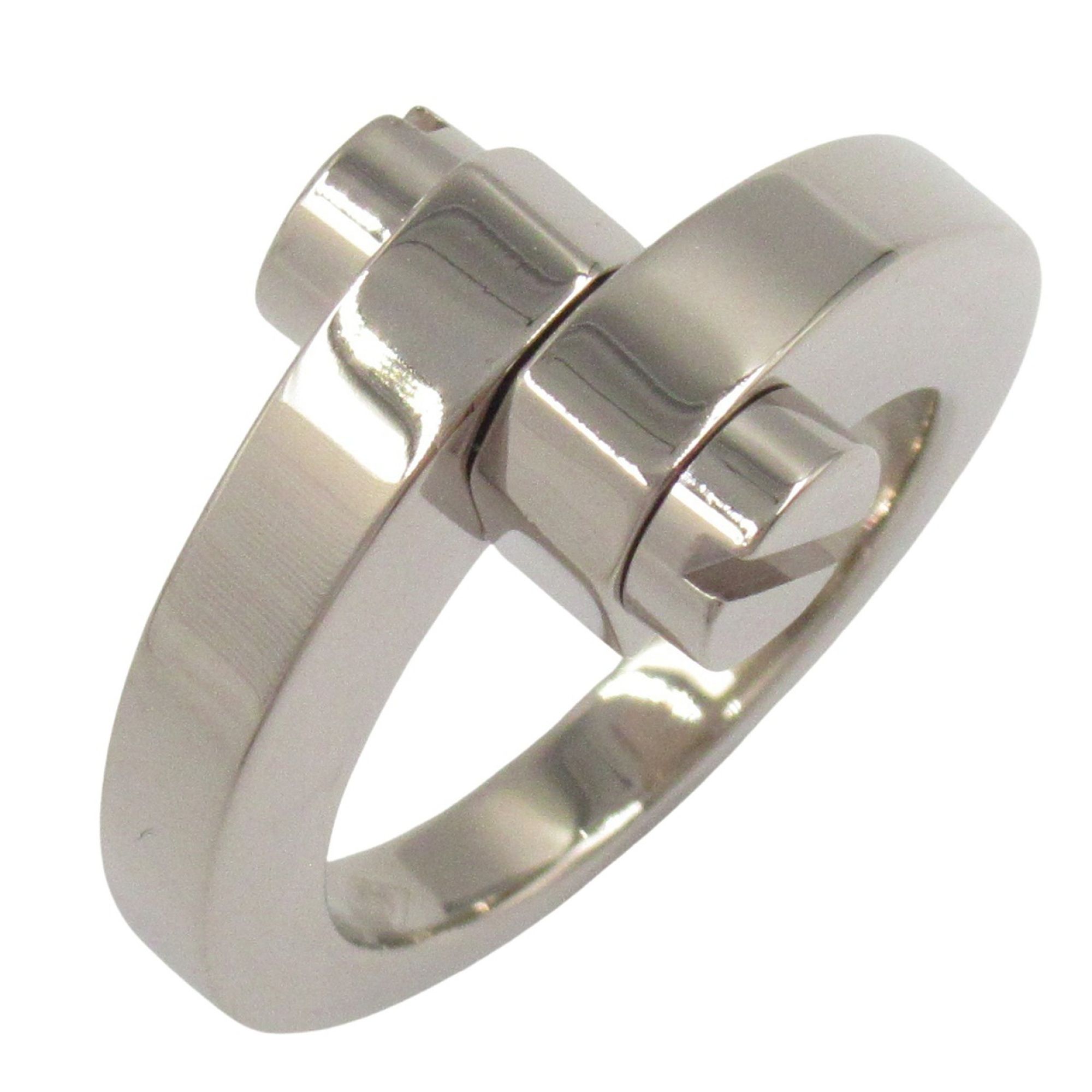 Cartier Menotto Ring, 18K White Gold (K18WG) for Men and Women, Silver