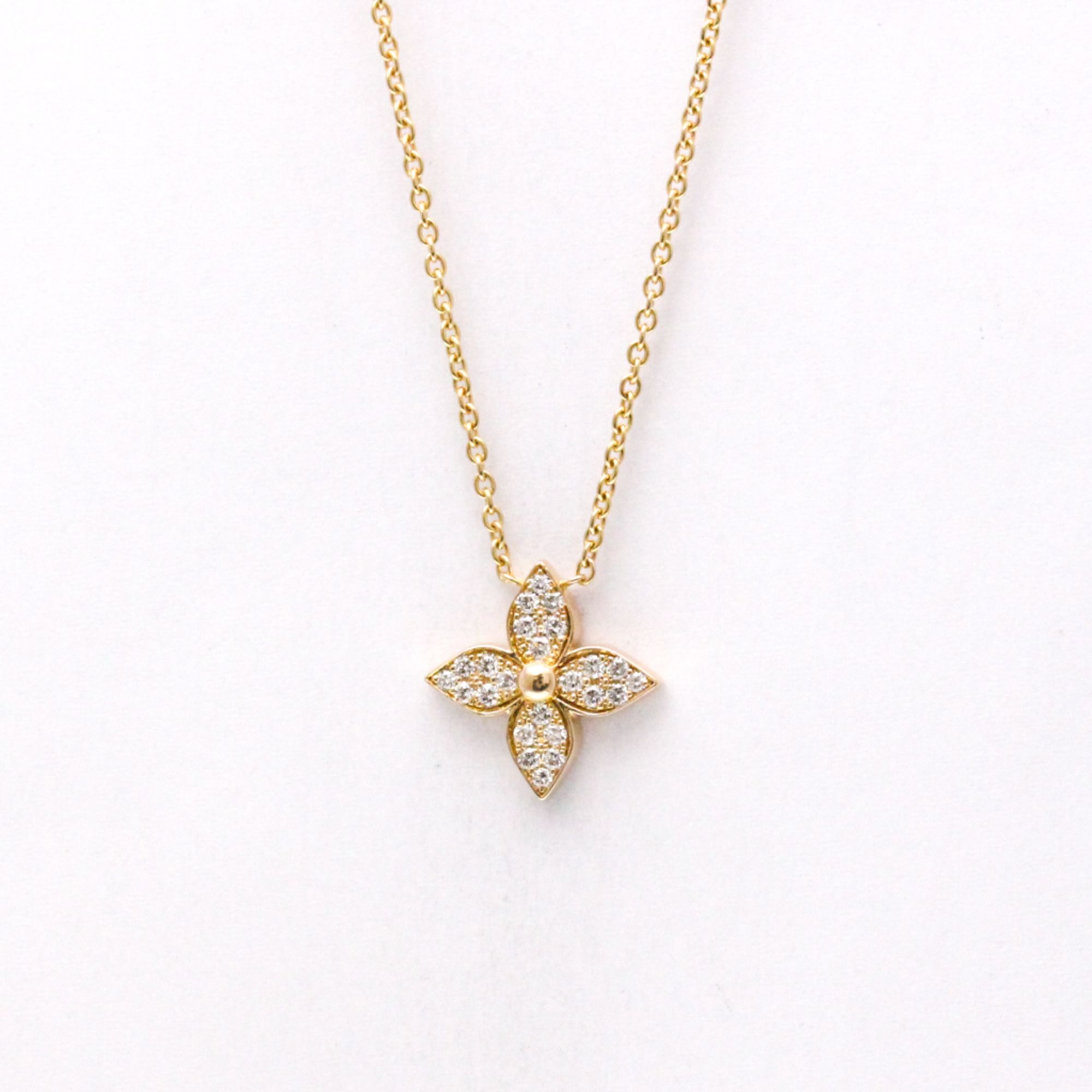 Louis Vuitton Pandantif Star Blossom Diamond Necklace Q93522 Pink Gold (18K) Diamond Men,Women Fashi