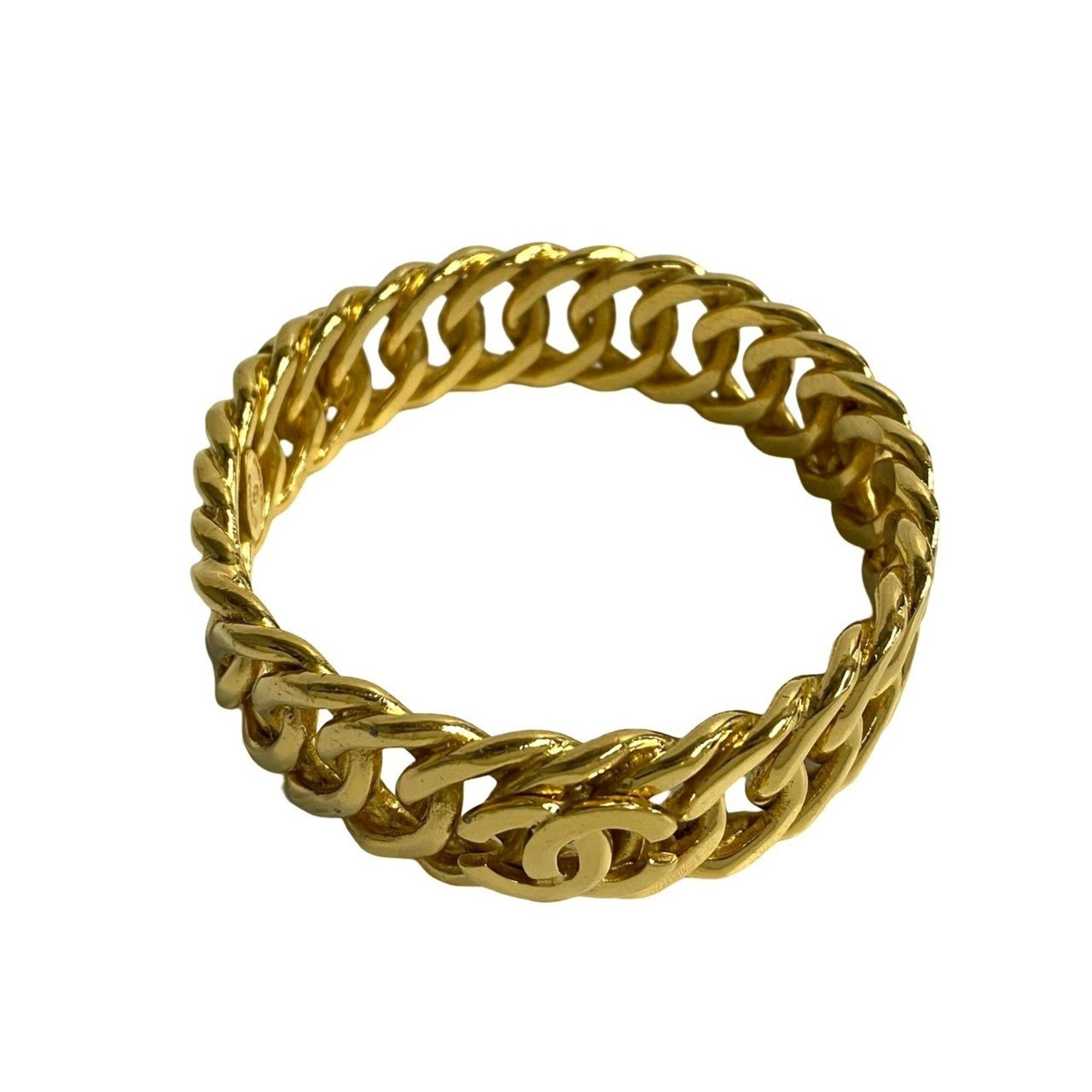 CHANEL Coco Mark Bangle Bracelet, Gold, for Men and Women, 55602