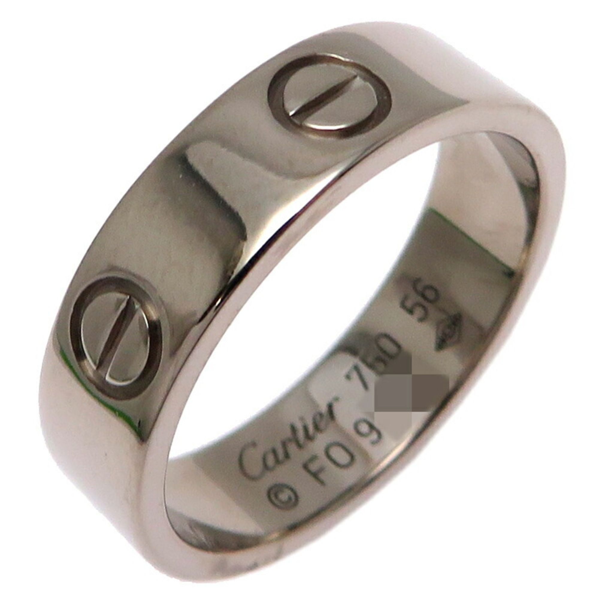 Cartier #56 Love Men's Ring, 750 White Gold, Size 16