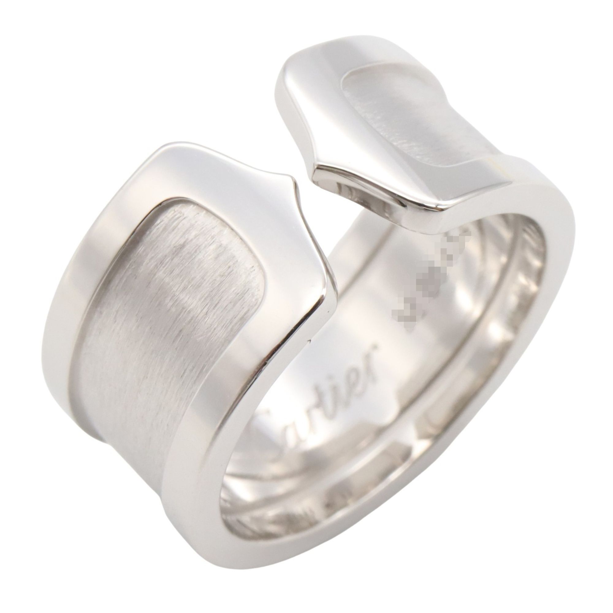 Cartier C2 Ring, 18K White Gold (K18WG) for Men and Women, Silver