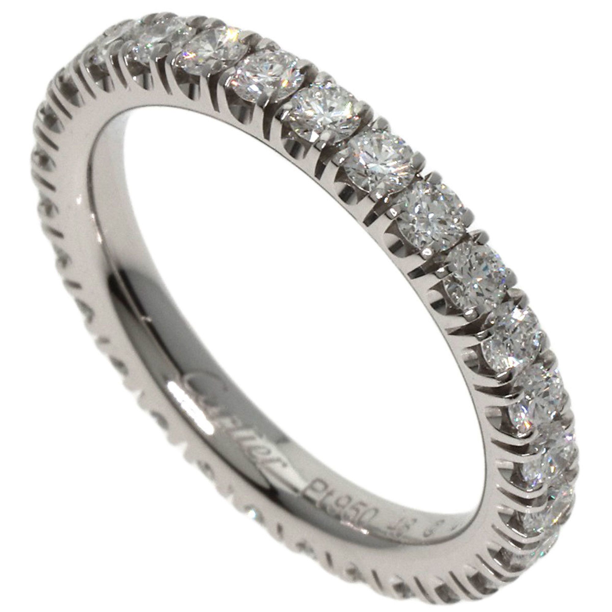 Cartier Ethancel Full Eternity Diamond #48 Ring Platinum PT950 Women's CARTIER