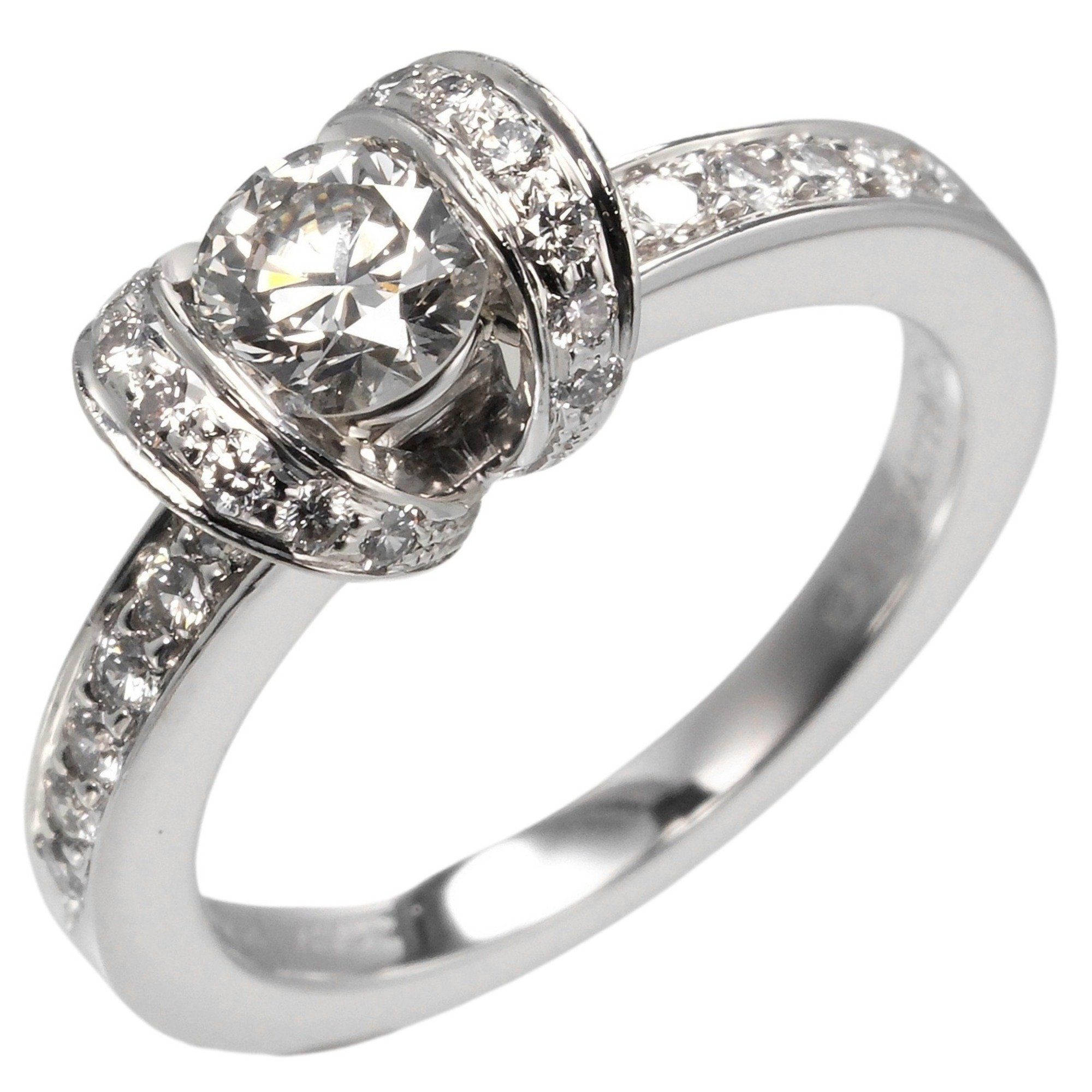 Tiffany Ribbon Solitaire No. 6 Ring 0.40ct/VVS2/I/2EX Pt950 Platinum Diamond TIFFANY&Co.