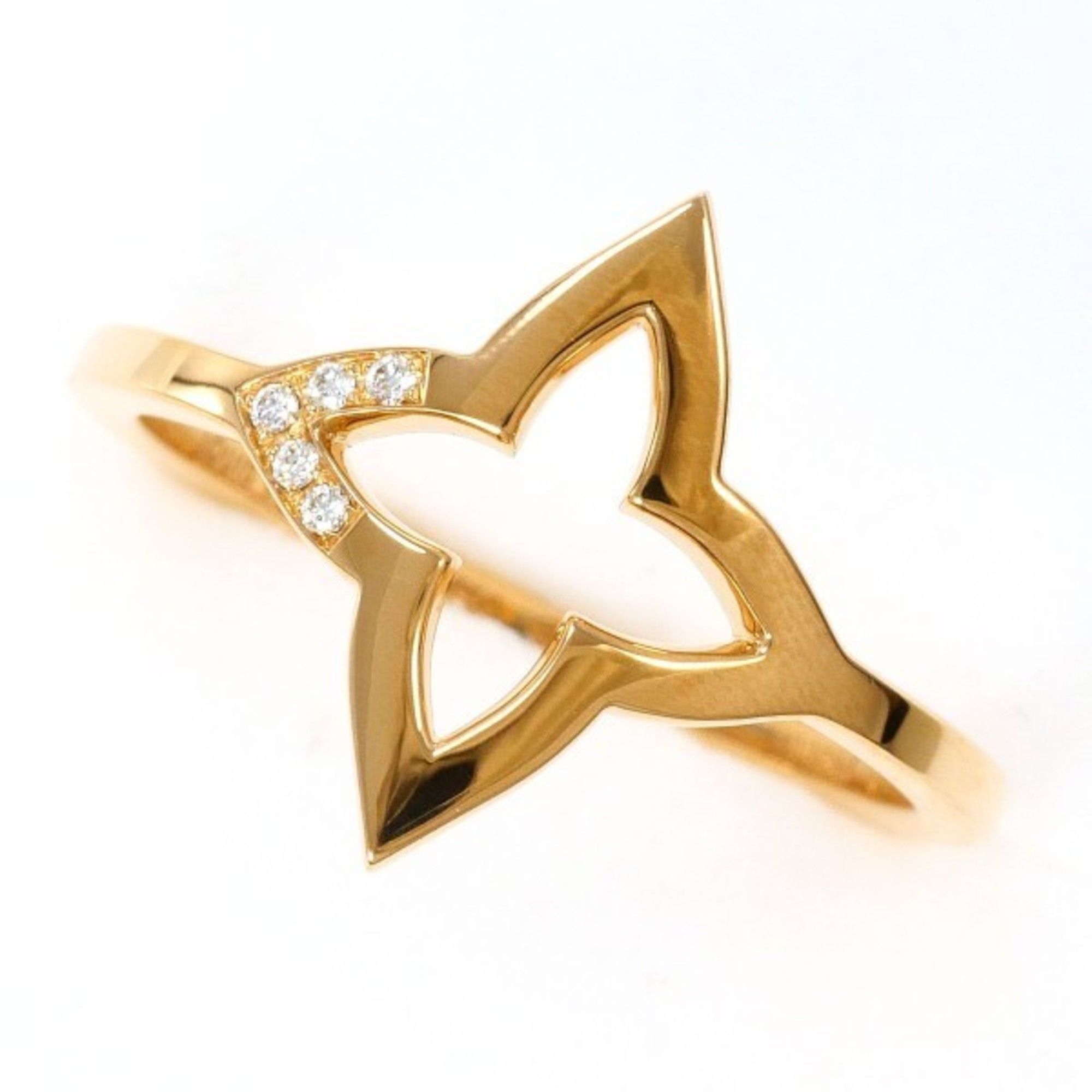 Louis Vuitton Ombre Blossom K18PG Ring Diamond Box Certificate Total weight approx. 2.9g