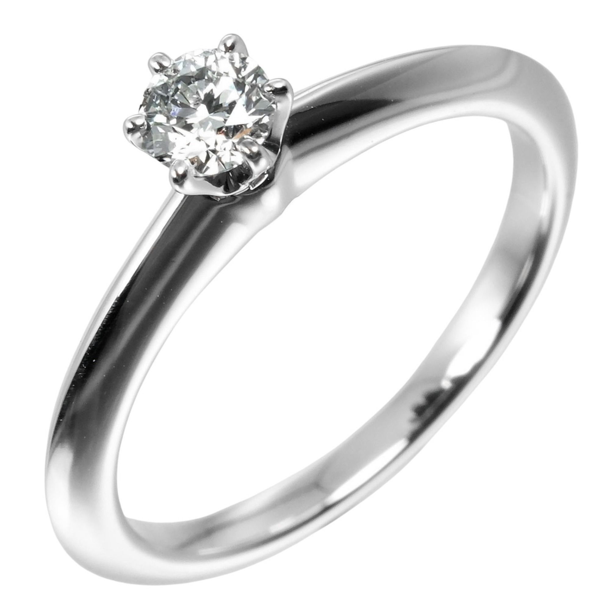 Tiffany & Co. Solitaire Ring Size 8 0.21ct VS1/I/3EX Pt950 Platinum Diamond Approx. 3.62g