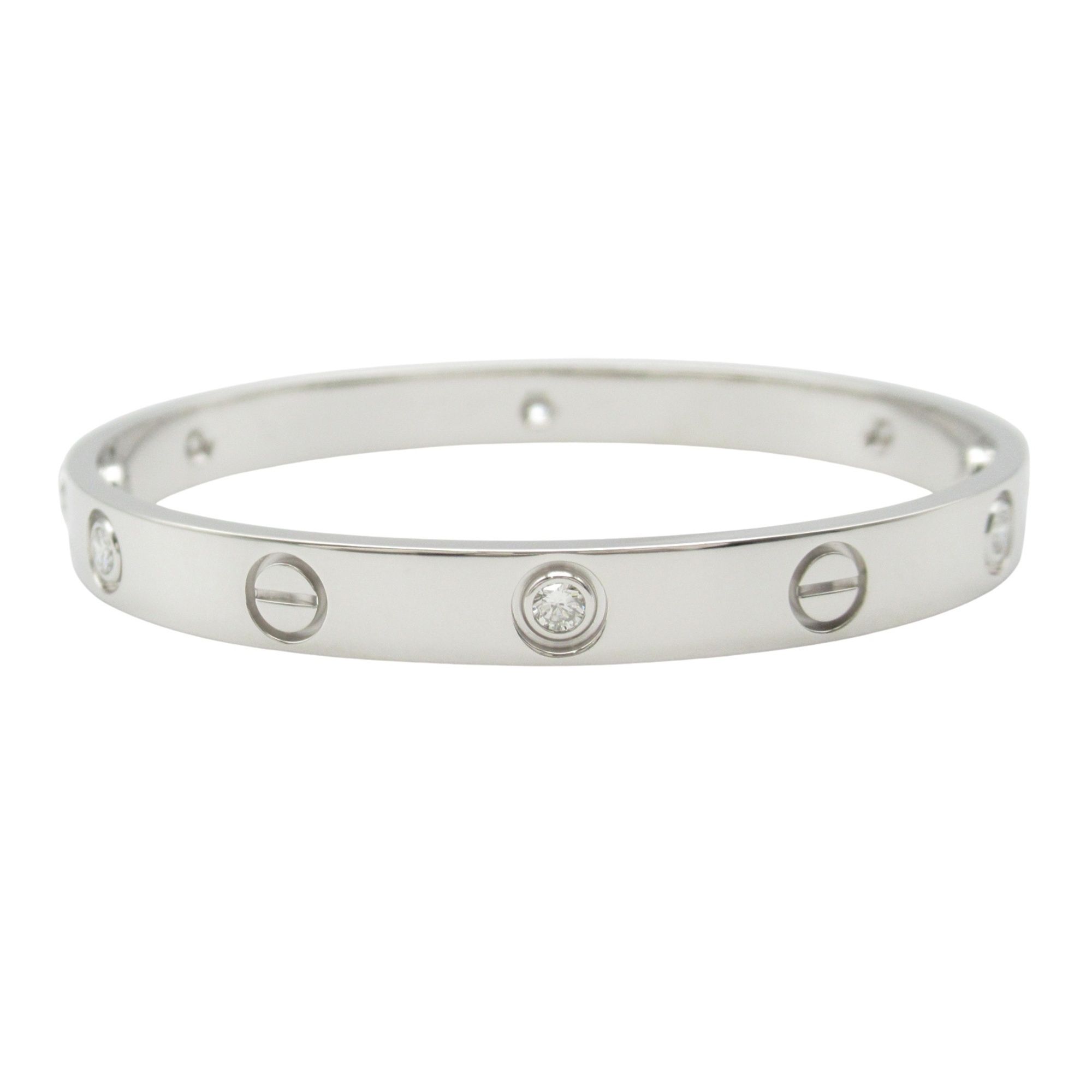 Cartier Love Bracelet 6PD Accessory K18WG (White Gold) Diamond Women's Clear