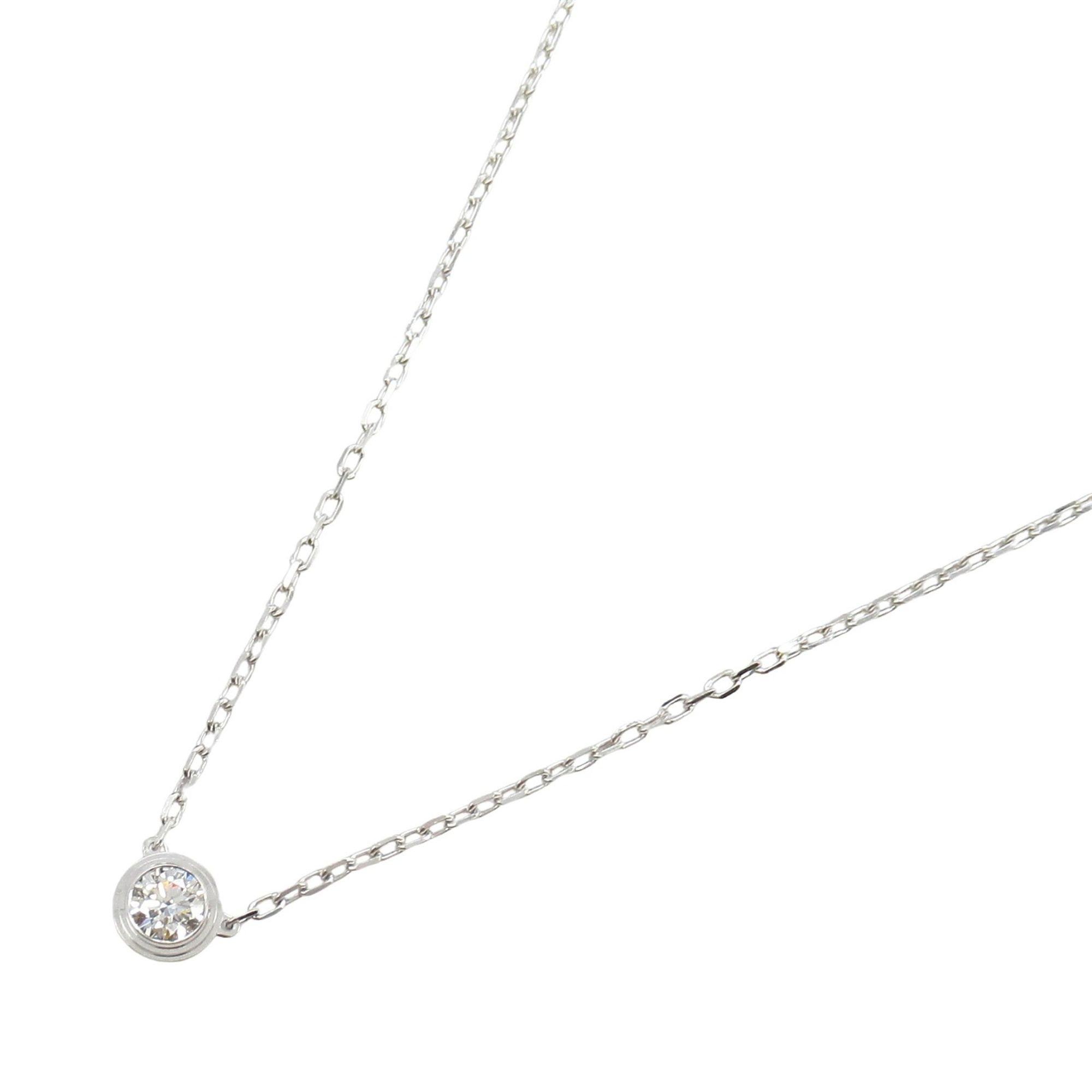 Cartier Amour Necklace LG 18KWG (White Gold) Diamond Ladies Clear