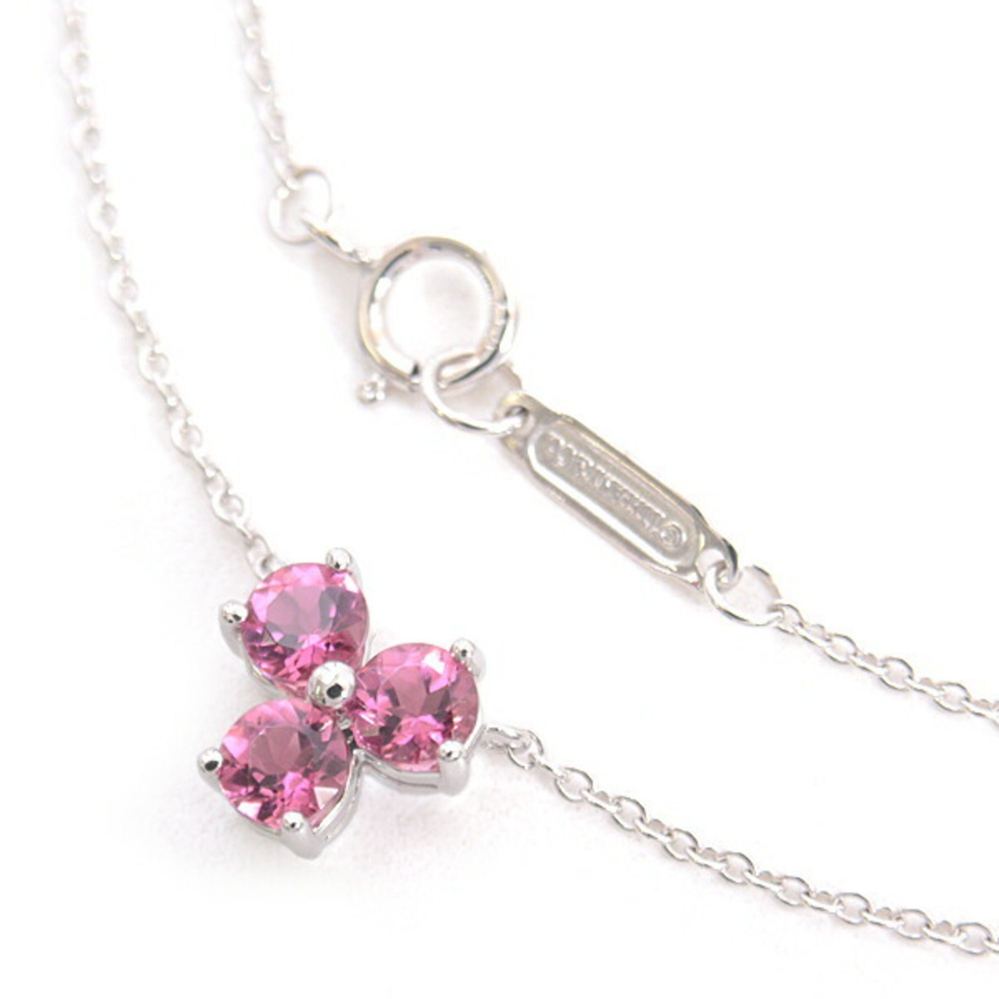 Tiffany Necklace for Women Aria 3P Pink Tourmaline White Gold TIFFANY 750WG