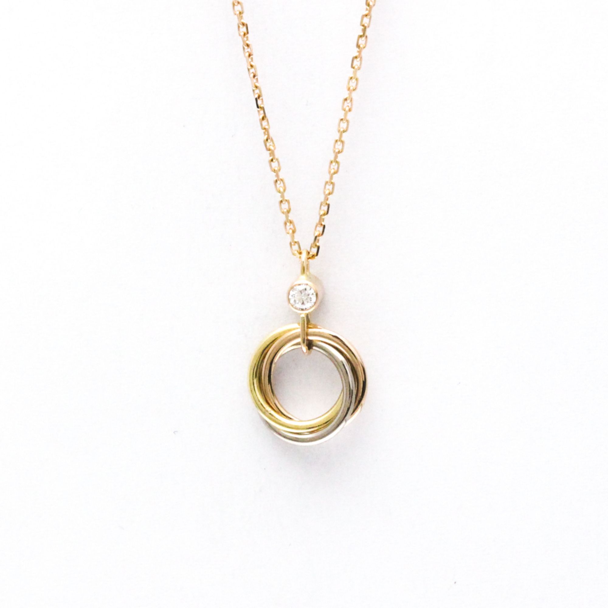Cartier Baby Trinity 1P Diamond Necklace Pink Gold (18K),White Gold (18K),Yellow Gold (18K) Diamond