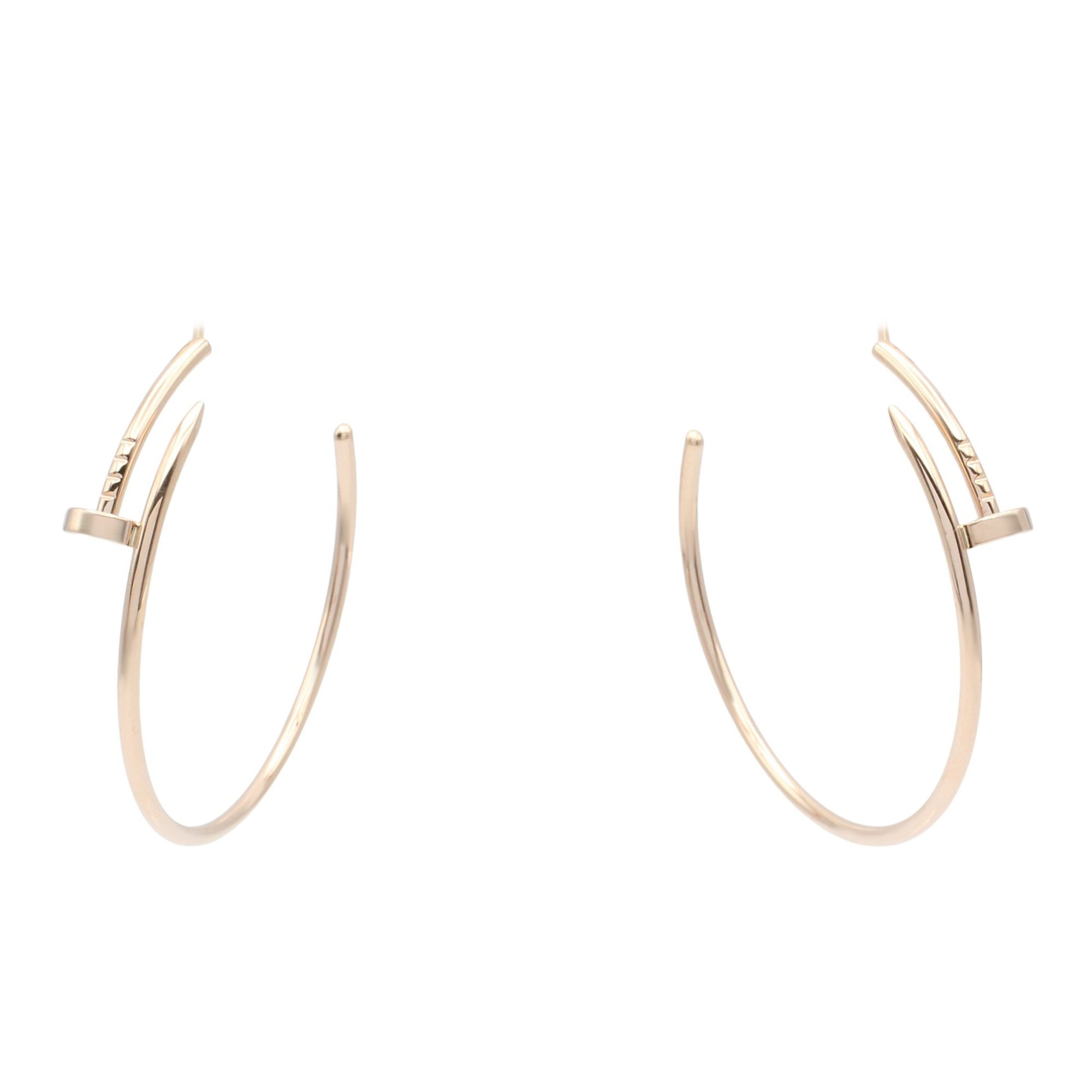 Cartier Juste Uncre Hoop Earrings in 18K Pink Gold (Pink Gold) for Women, B8301211
