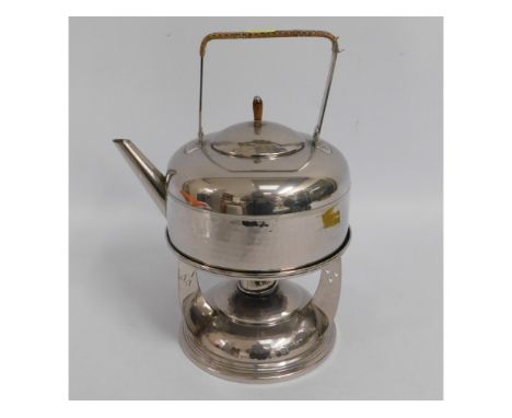 A WMF plated spirit kettle &amp; stand with burner, 9in tall