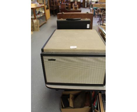 Vintage record player and LP's, etc.