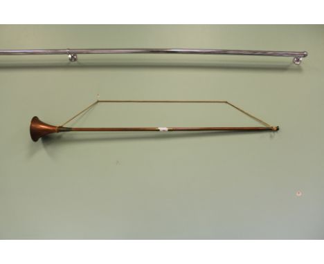 Brass and copper hunting horn