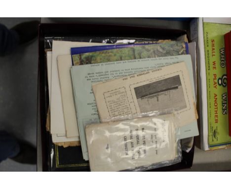 Military post card album, various military and various ephemera 