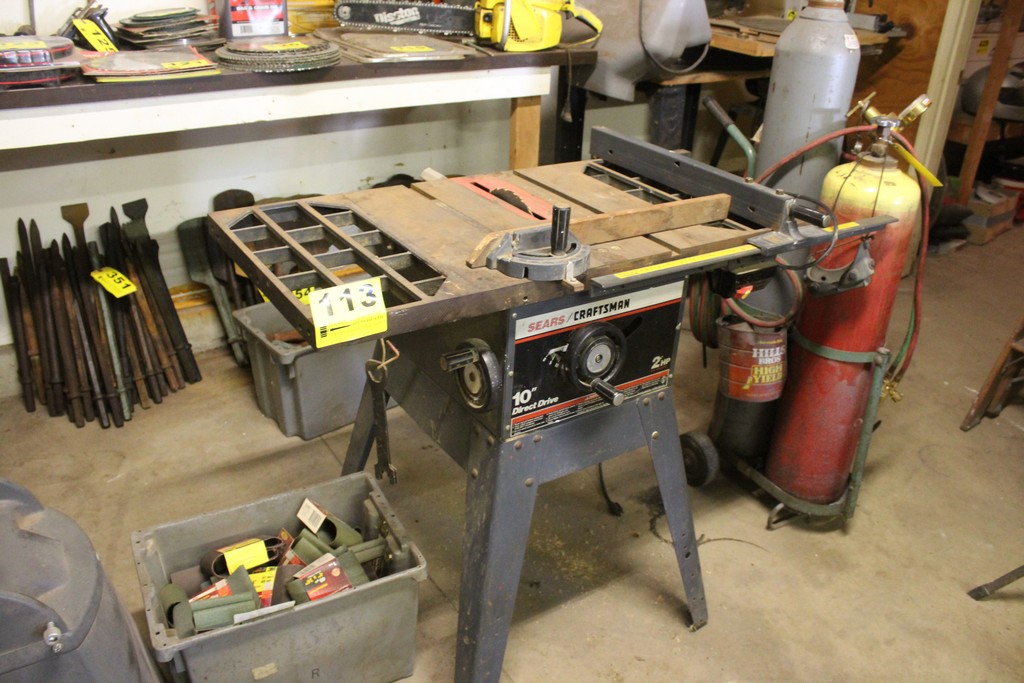 SEARS CRAFTSMAN 10" DIRECT DRIVE 2 HP TABLE SAW
