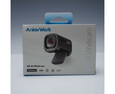 AnkerWork C310 AI-powered 4K webcam offering sharp 12MP image quality, 1080p at 60FPS video, HDR, and dual microphones. Featu