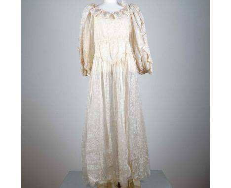 This vintage gown by Zandra Rhodes London captures the romantic eccentricity and quiet elegance that define the designer's ce