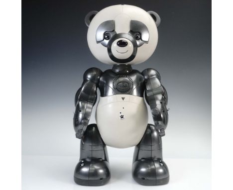 The WowWee Robopanda is an interactive robotic toy featuring advanced touch sensors, articulated limbs, voice interaction, an