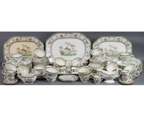 An extensive matched service of Copeland Spode “Eden” pattern dinner, tea &amp; coffee ware, comprising four x graduated meat