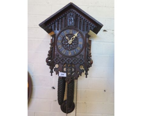 A late 19th Century black forest wall cuckoo clock